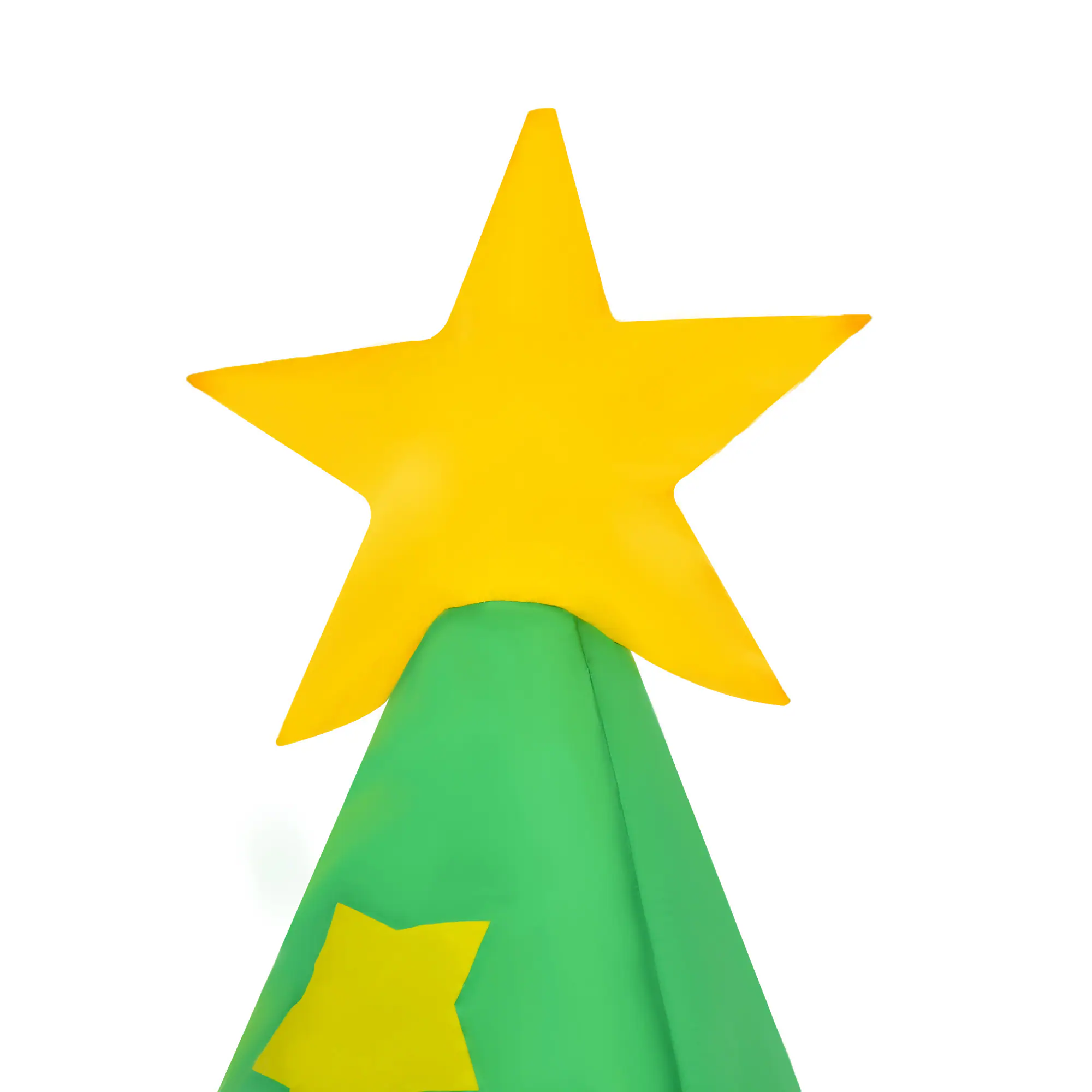 HOMCOM Aufblasbarer Tannanbaum mit Schneemann, Weihnachtsmann und Geschenken Grün 144 x 125 x 210 cm (BxTxH)