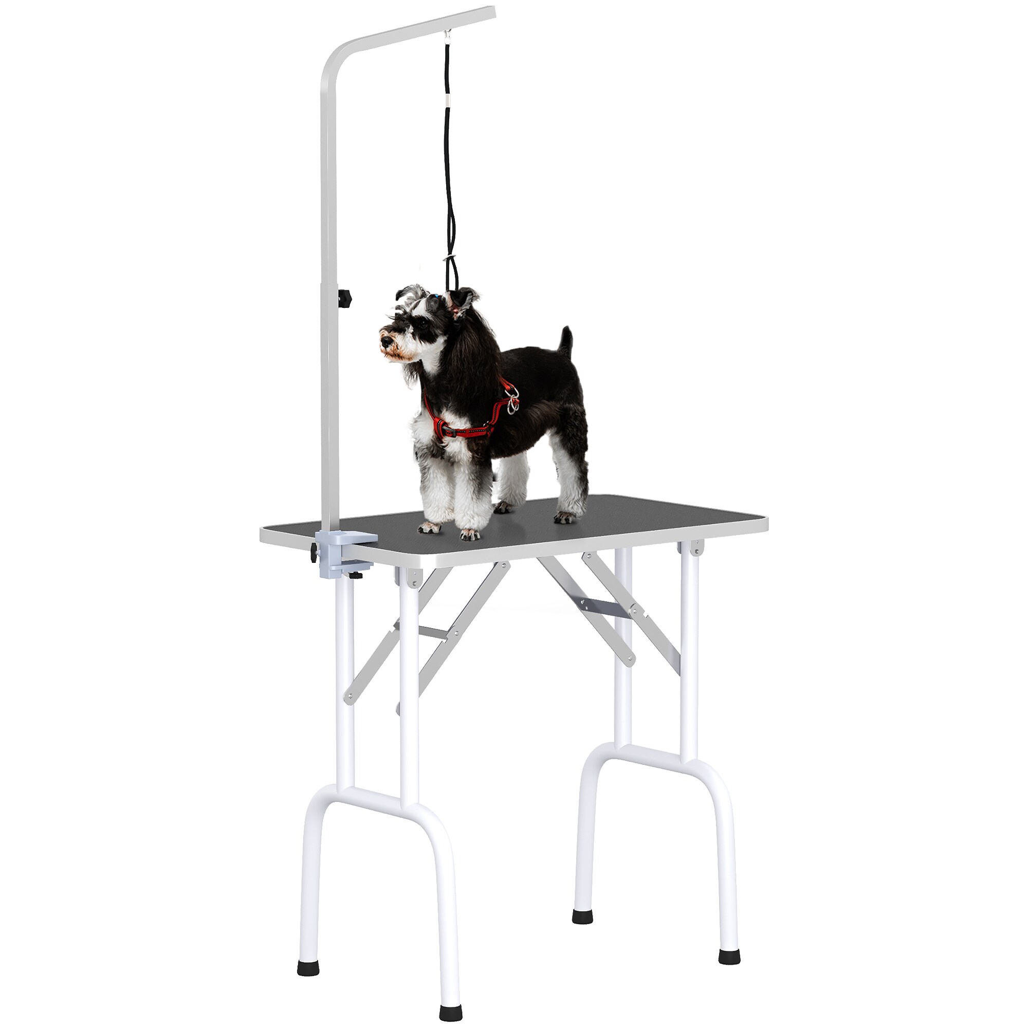 PawHut Trimmtisch klappbar schwarz, weiß, silber 81 x 48 x 80 cm (BxTxH)