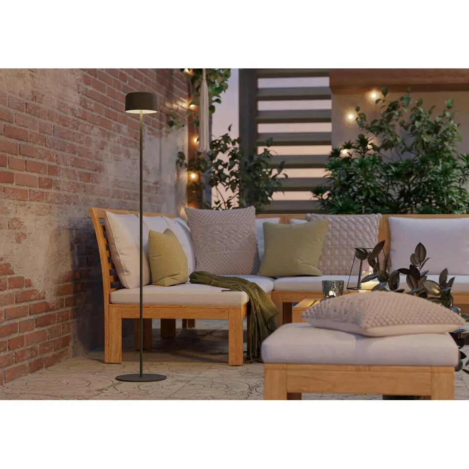 EGLO Roccanova-L Vloerlamp - Solar - 120 cm - Groen - Oplaadbaar