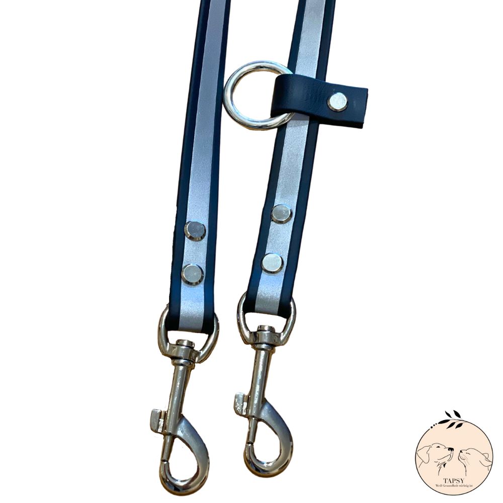 Tapsy Biothane Hundeleine Reflektierend mit Traffic Handle