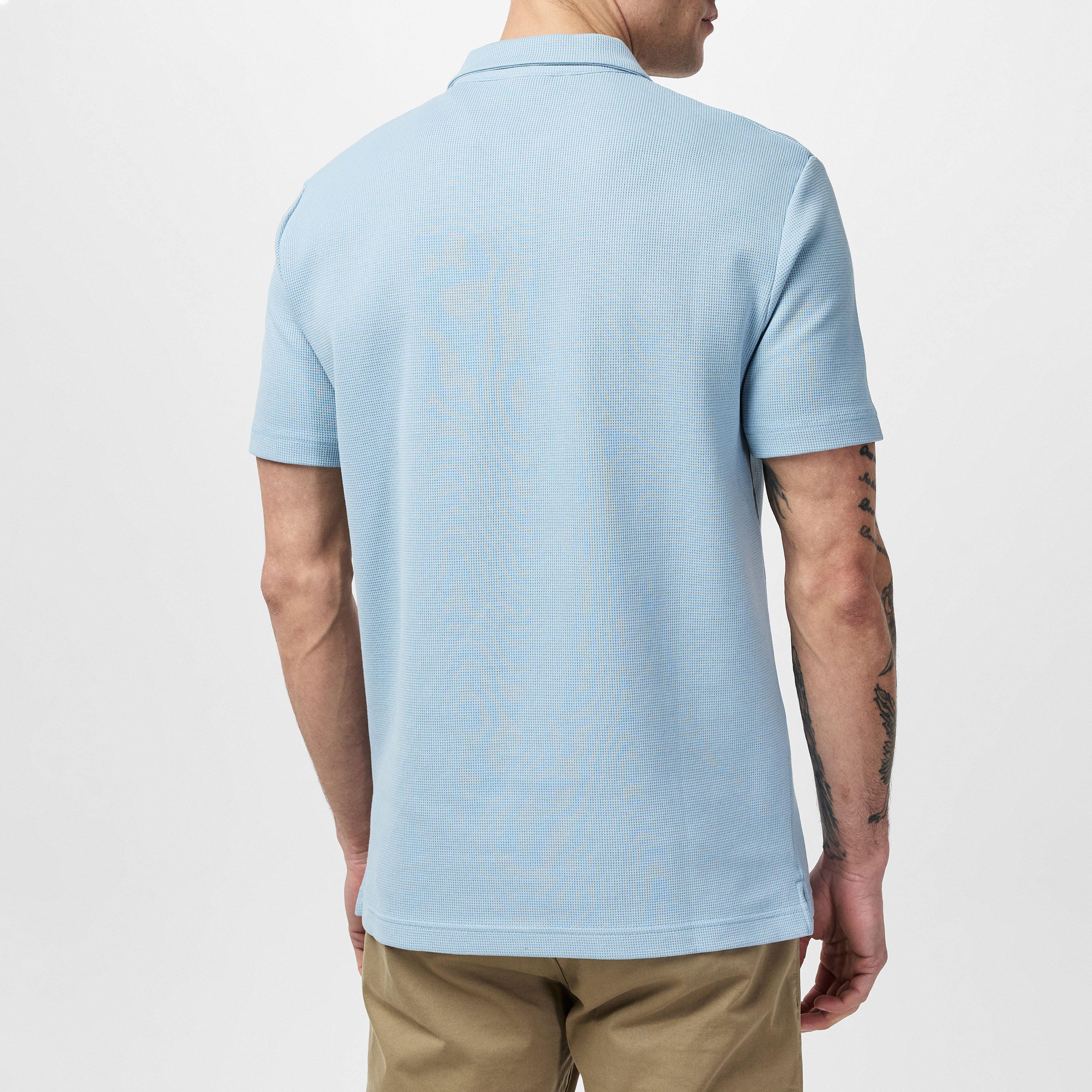 Gant WAFFLE TEXTURE SS-PIQUE DOVE BLUE S