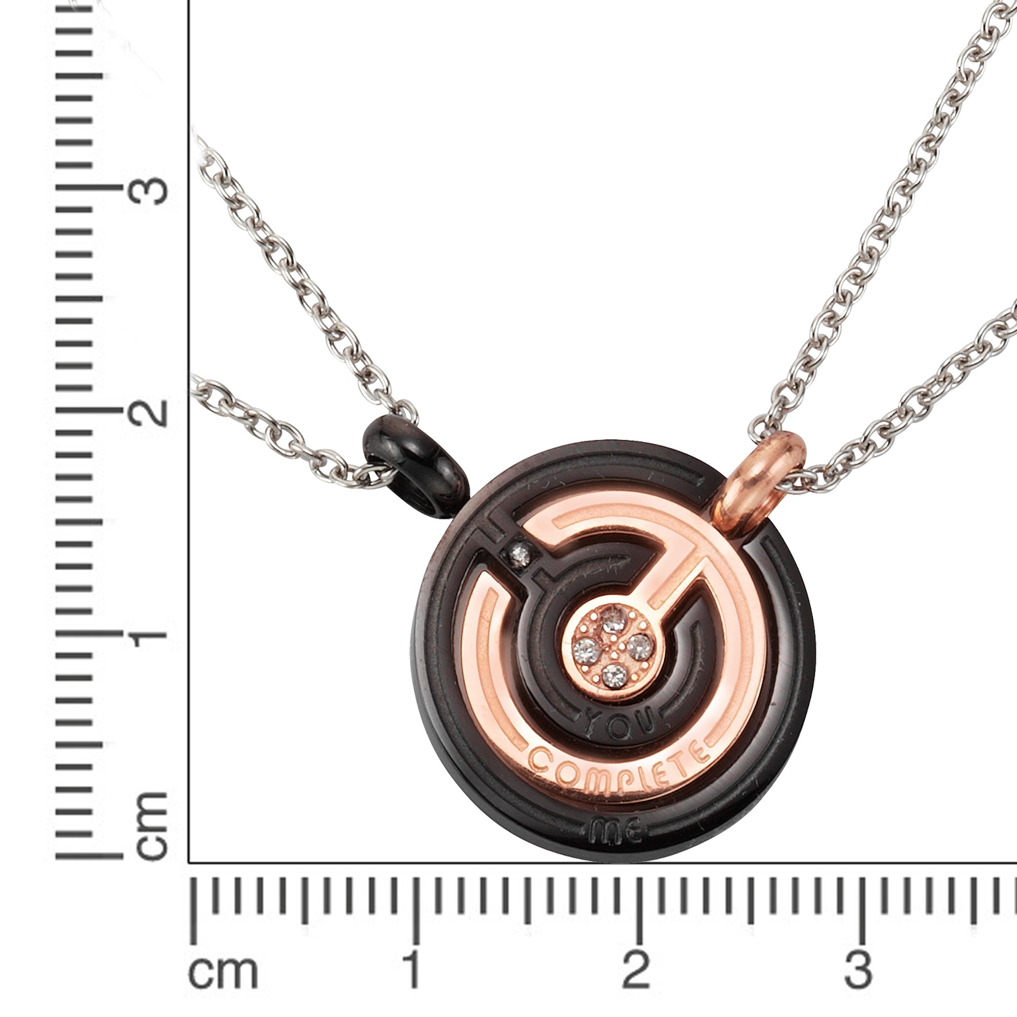 Firetti Schmuckset »Multipack Schmuck Geschenk Halsketten LIEBE« (4 Stk. tlg.)  mit Zirkonia (synth.)