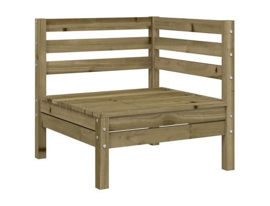 VIDAXL - Canapé de jardin 3 places avec repose-pieds bois pin imprégn...
