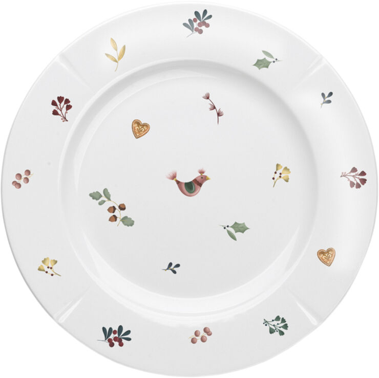 Lyngby Porcelæn GC Cottage Tallerken Ø23 cm hvid m. deko Hvid