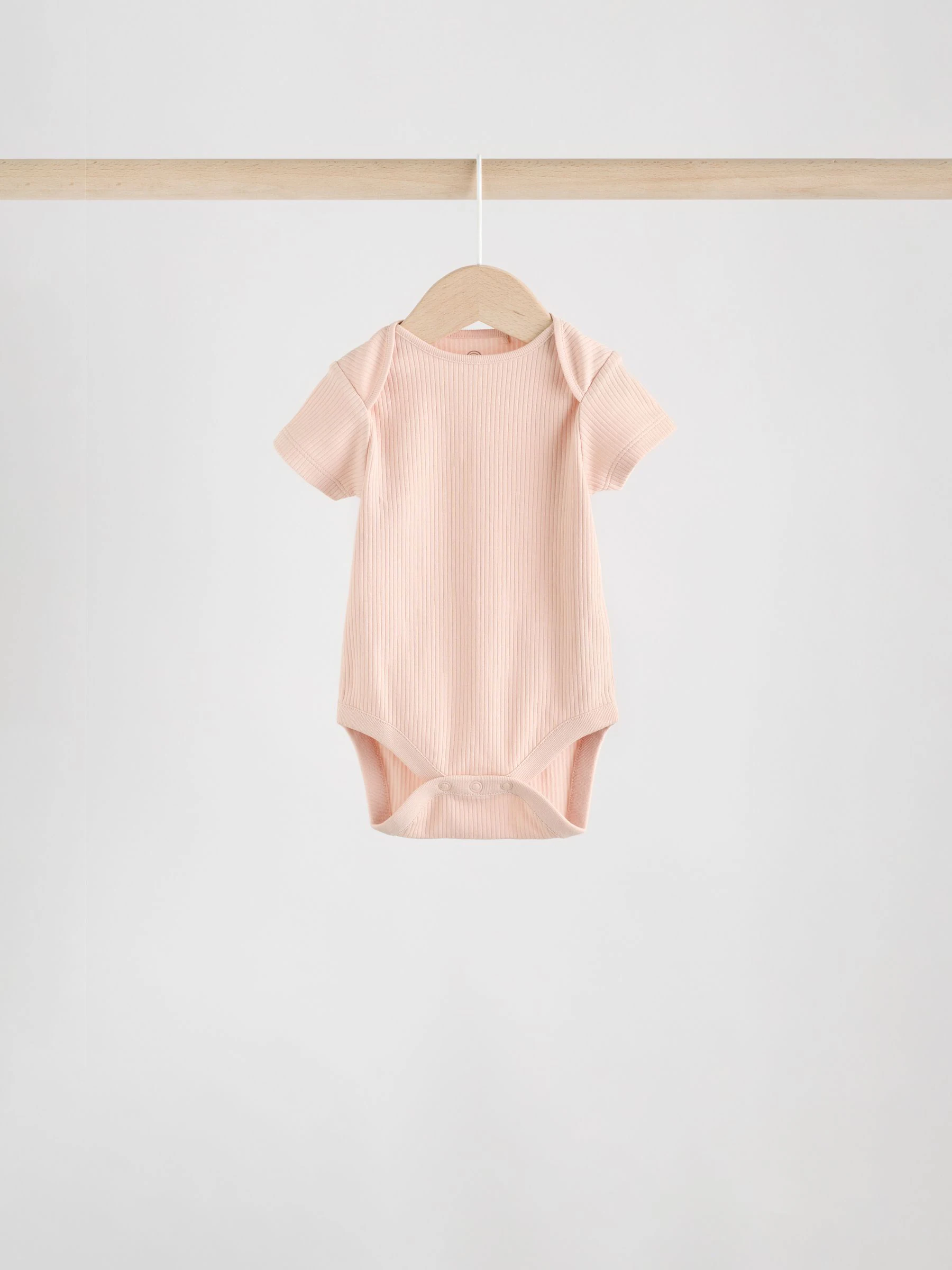 Roze - 5 Babyrompertjes met korte mouwen
