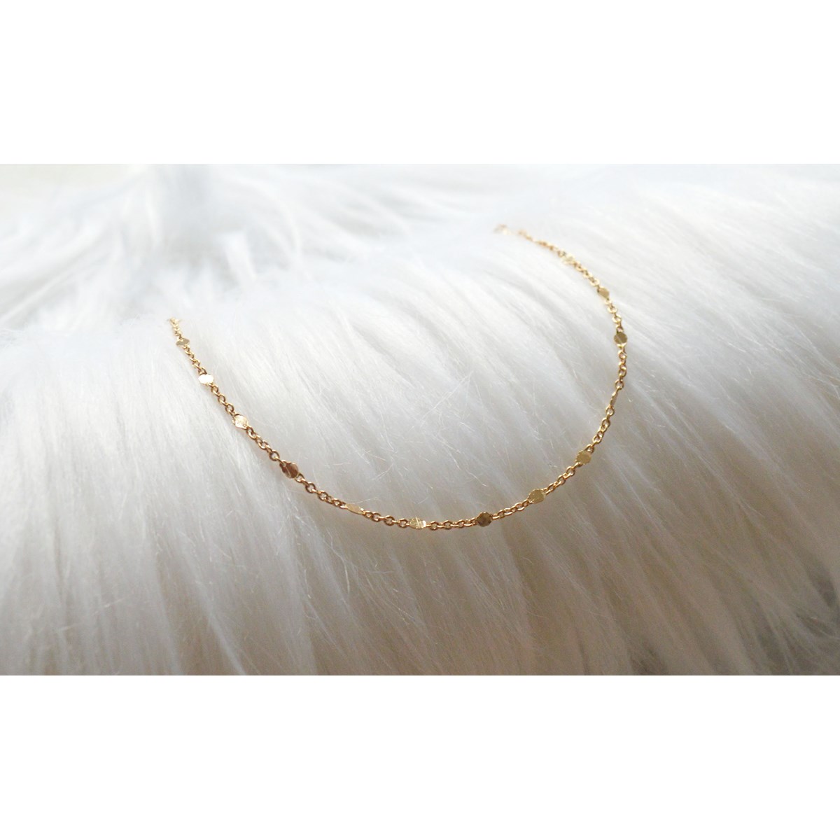 Bracelet chaîne  fantaisie  -Plaqué or