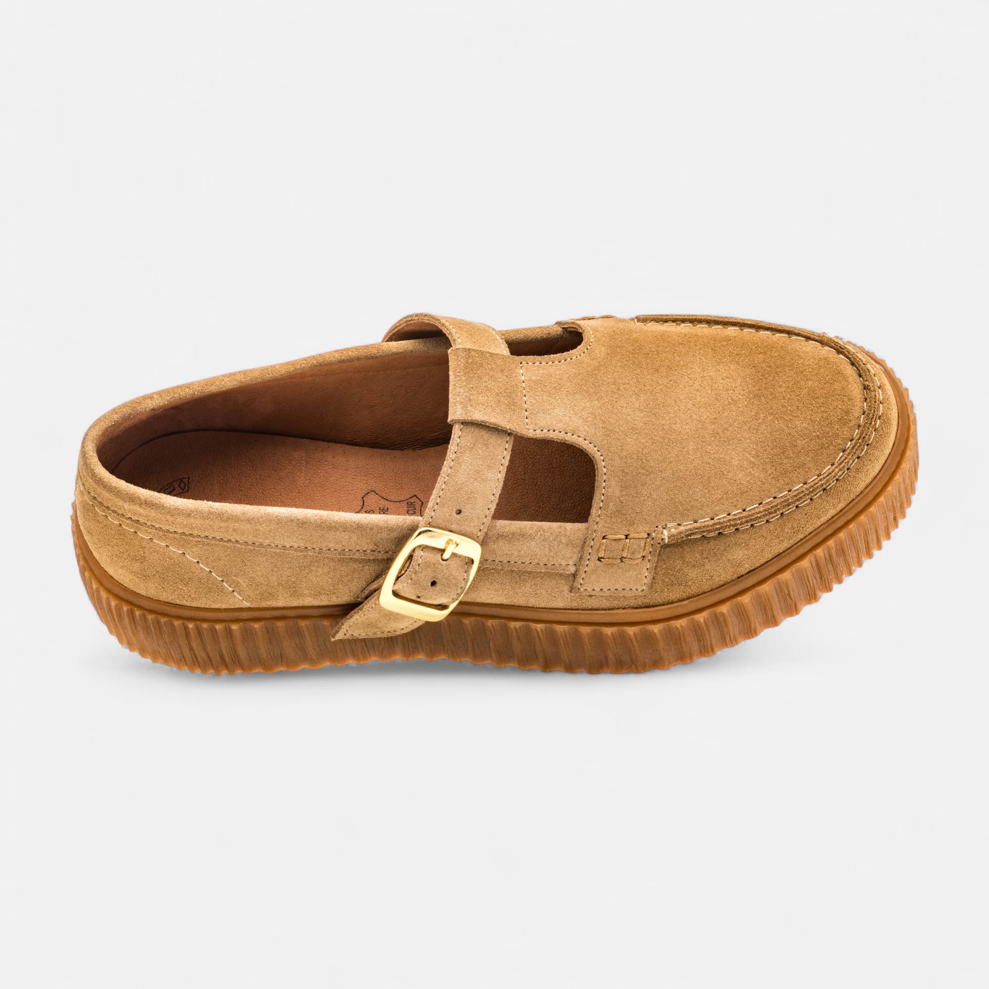 Babies Femme en cuir beige