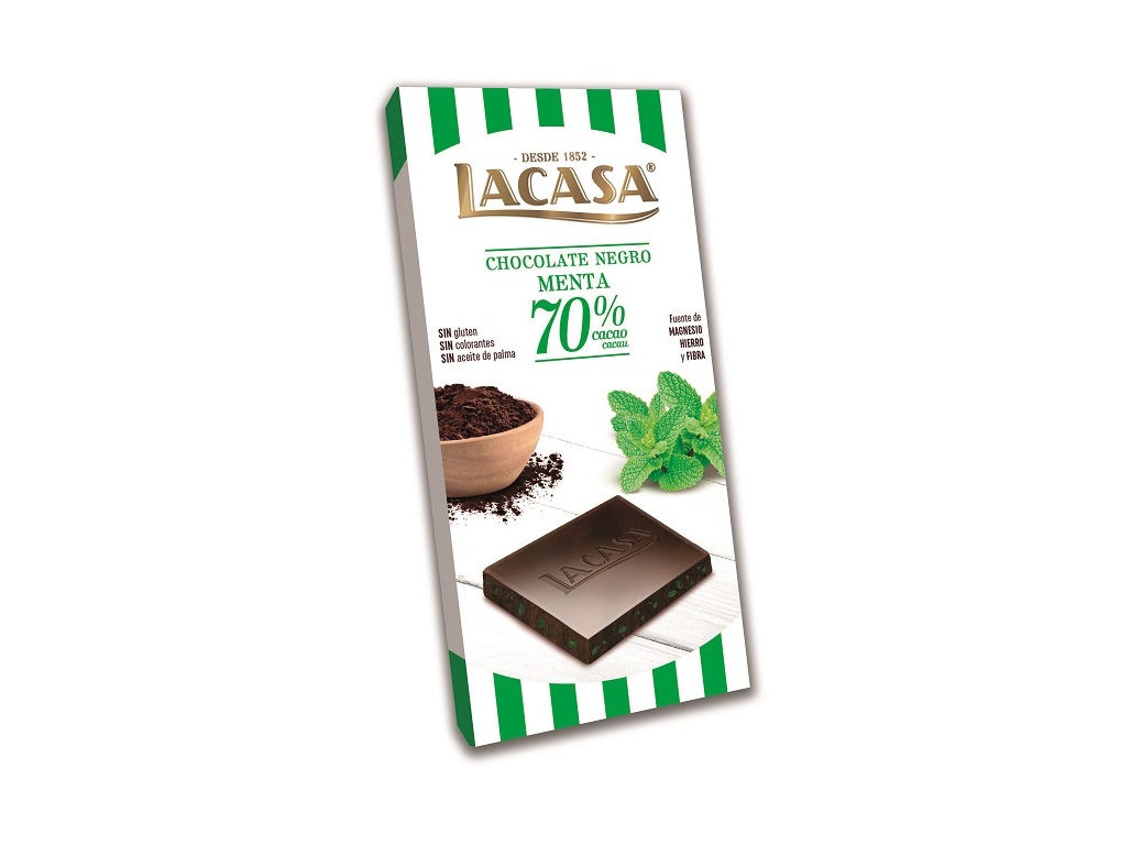 TABLETE LACASA 70�CAU E MENTA 100G