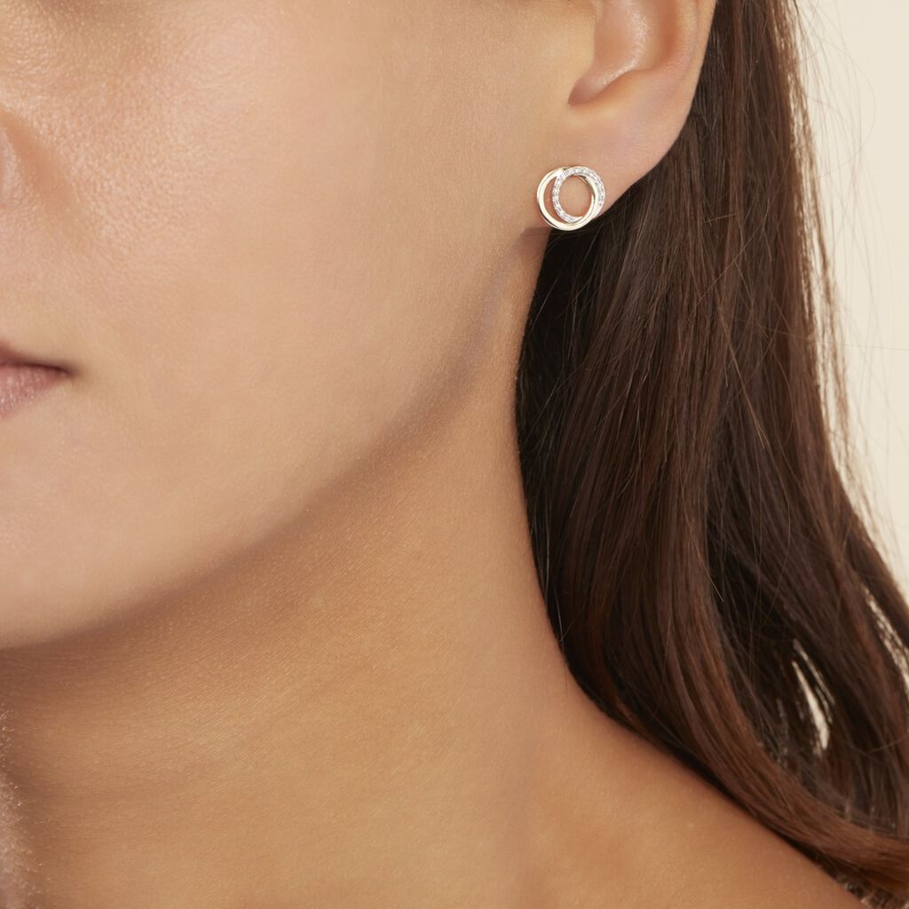 Boucles D'oreilles Or Jaune Tresha Diamants