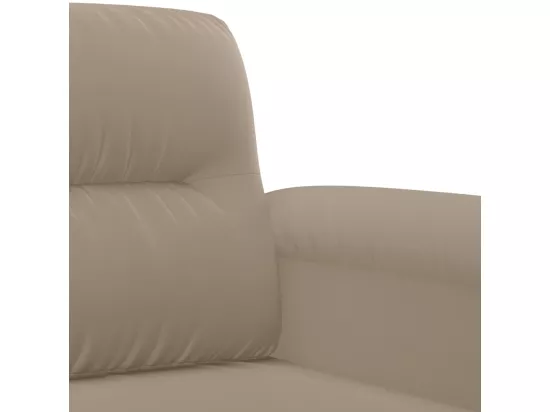 Canapé à 2 places Taupe 140 cm Tissu microfibre