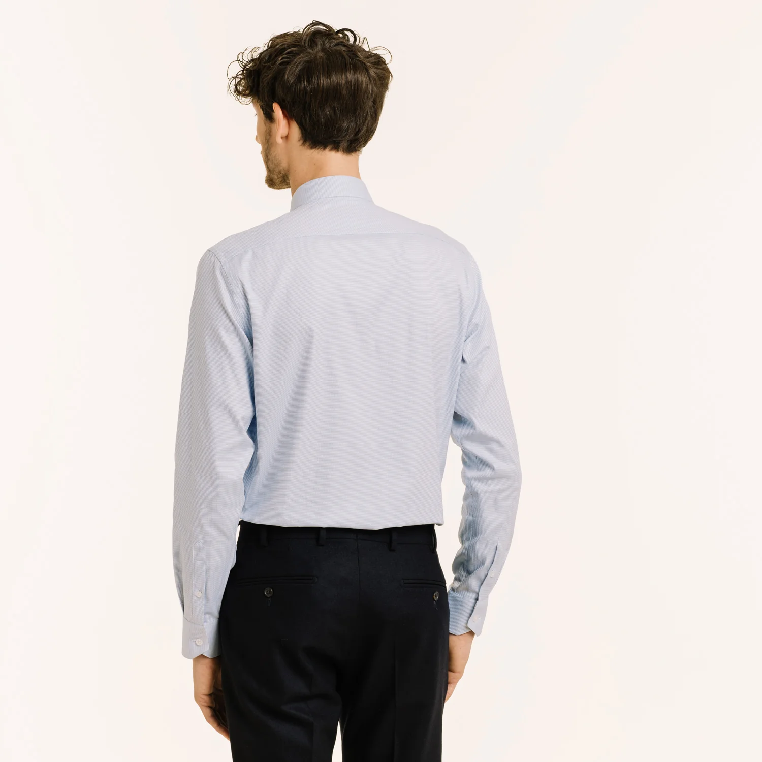 Blue double-twisted royal oxford shirt