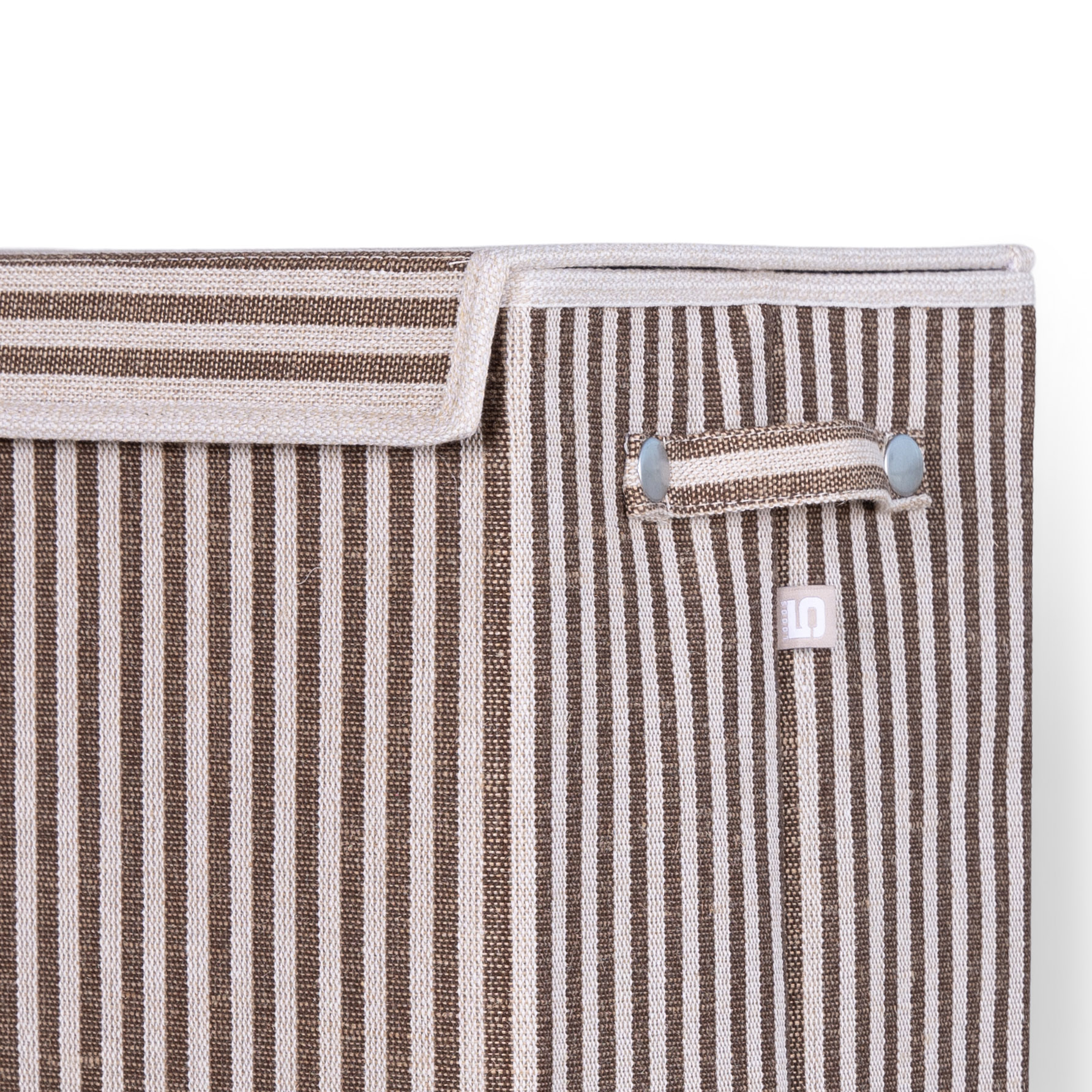 Wasmand rechthoek stripe brown 40x30 cm