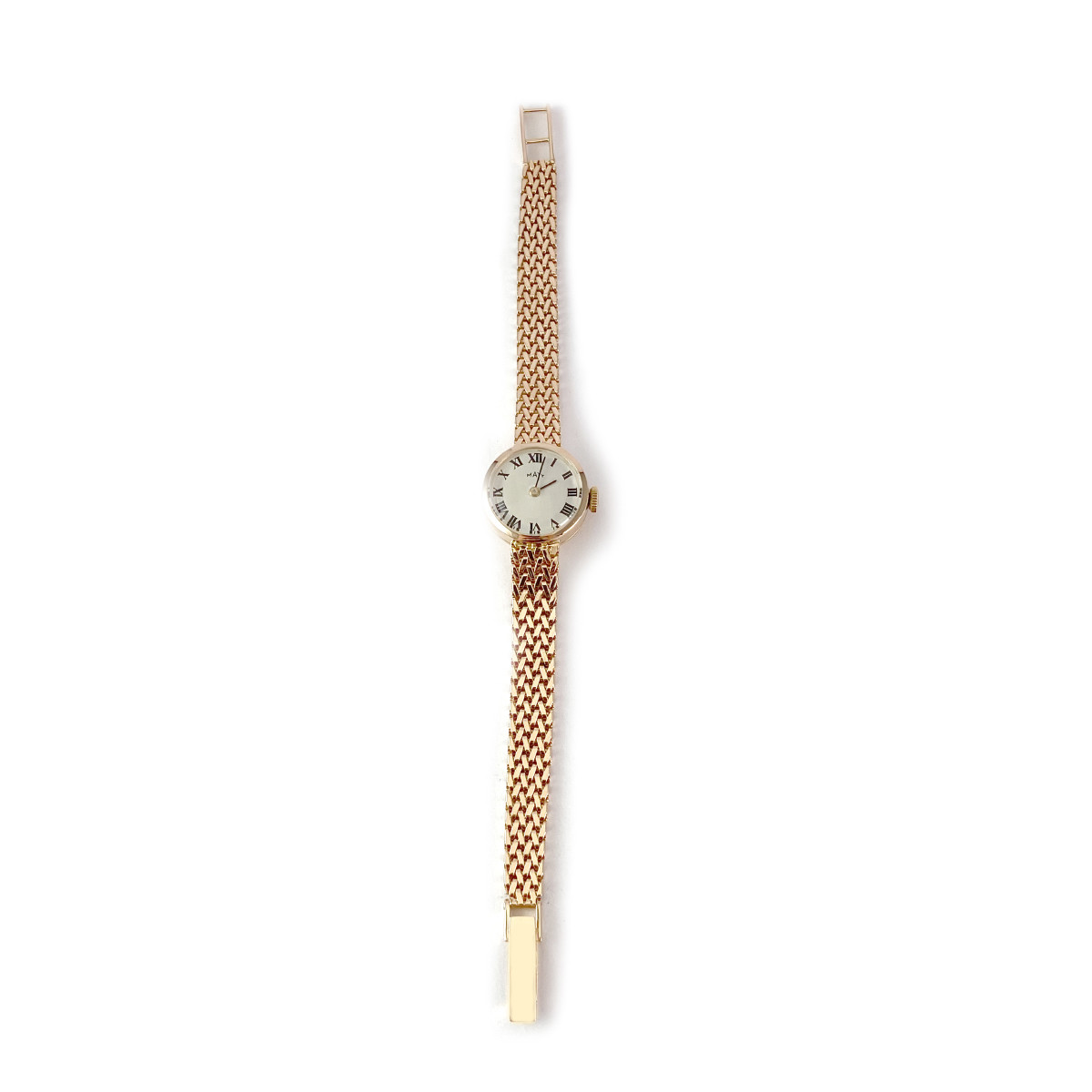 Montre femme d'occasion or 750 jaune quartz 15 cm