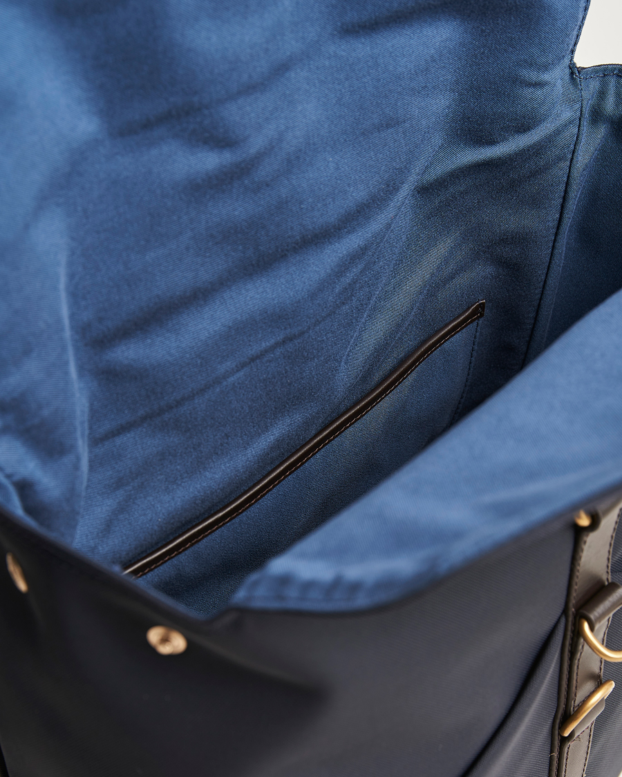 Mismo M/S Nylon Backpack Navy/Dark Brown