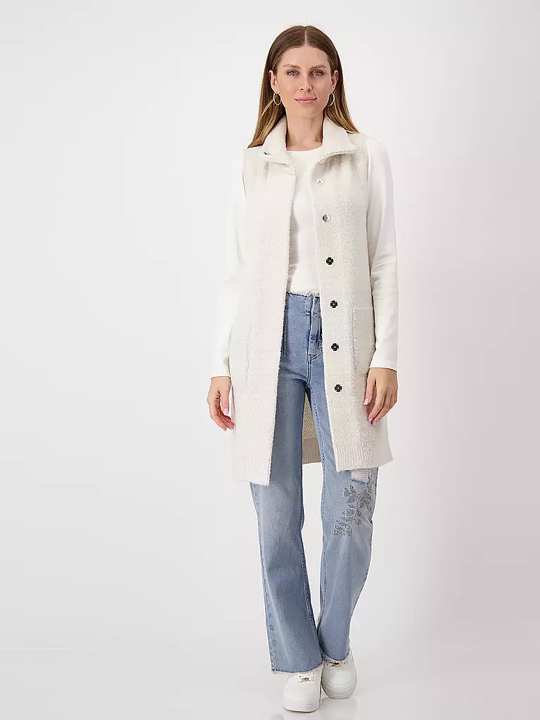 MONARI Strickgilet beige