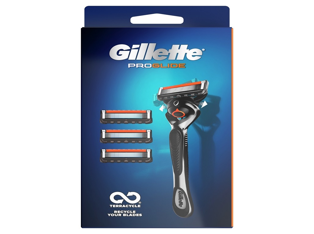 MÁQUINA DE BARBEAR COM 4 RECARGAS DE LÂMINAS PROGLIDE GILLETTE