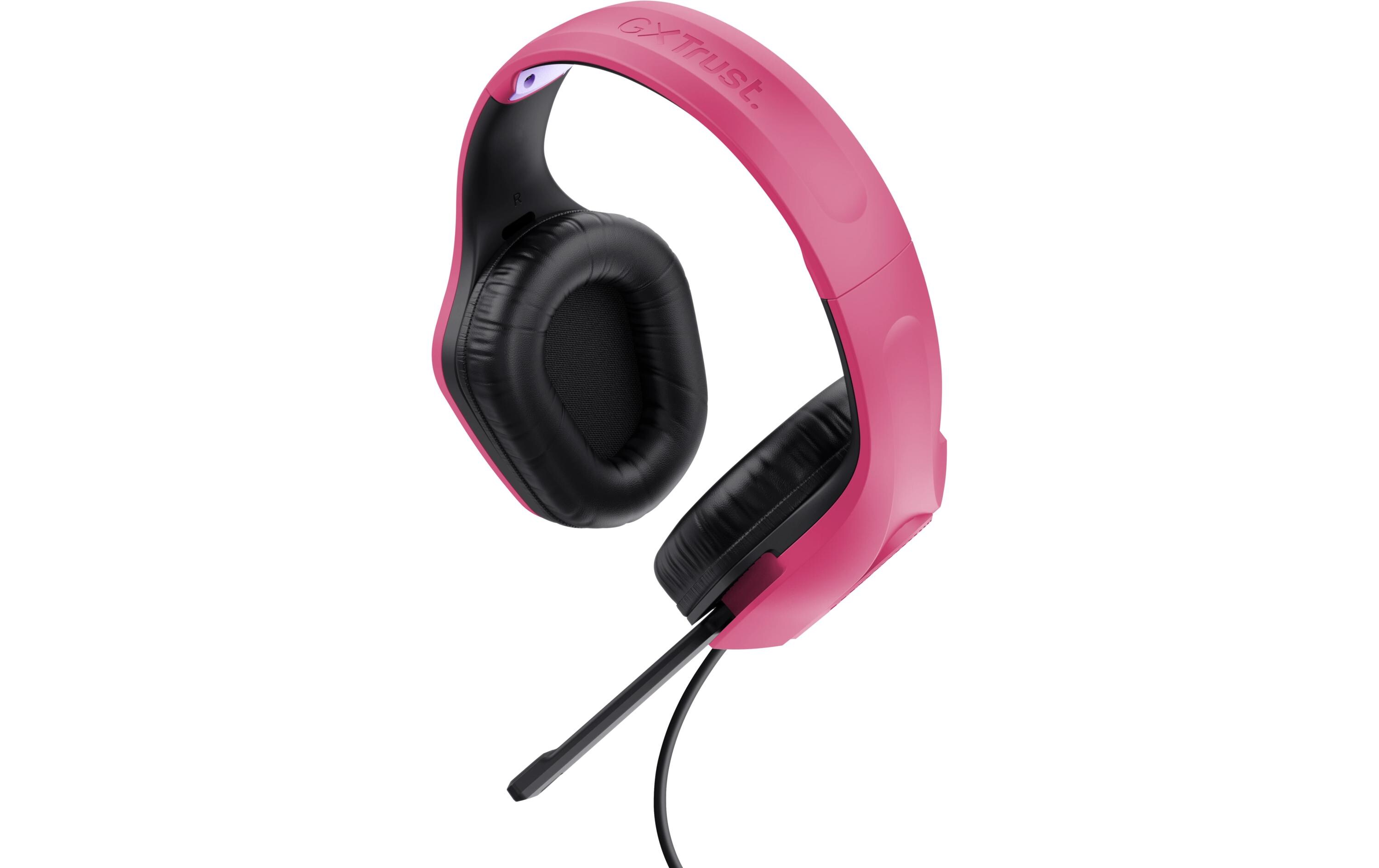Headset GXT 415P Zirox Pink/SchwarzGaming-Headset mit komfortablen ohrumschliessenden Polstern und einstellbarem Mikrofon