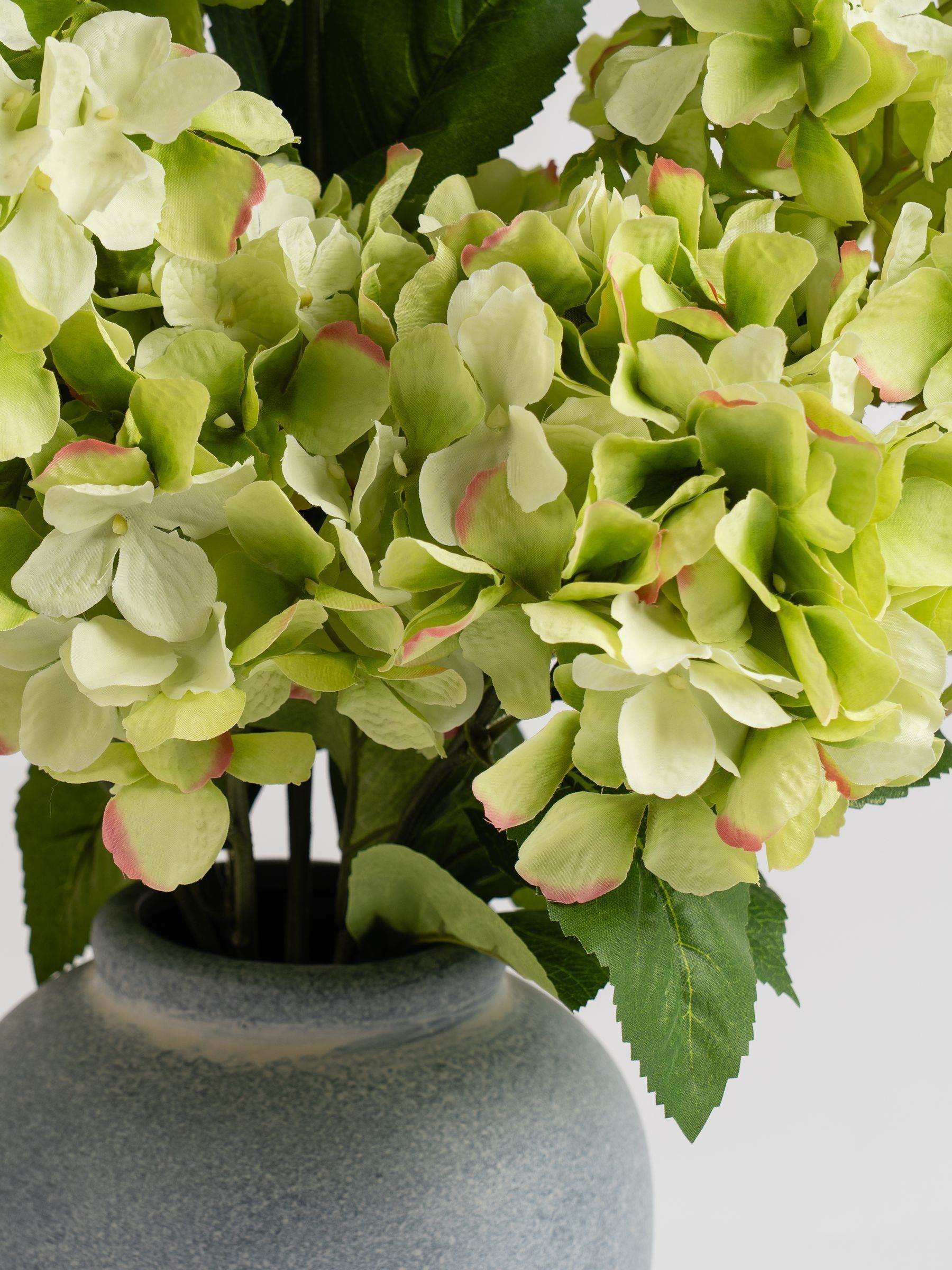 Scottish Everlastings Ltd Artificial Hydrangeas in Grey Vase