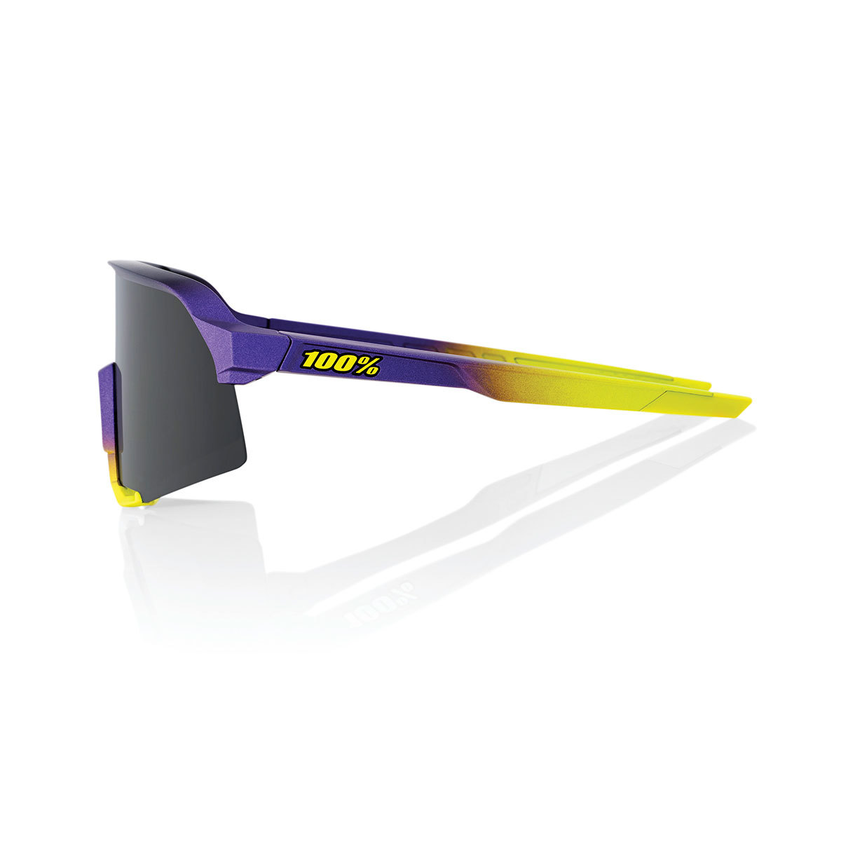 100% S3 Sport Zonnebril Mat Metallic Digital Brights met Smoke Lens