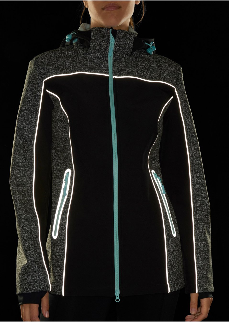 Veste softshell avec détails réfléchissants