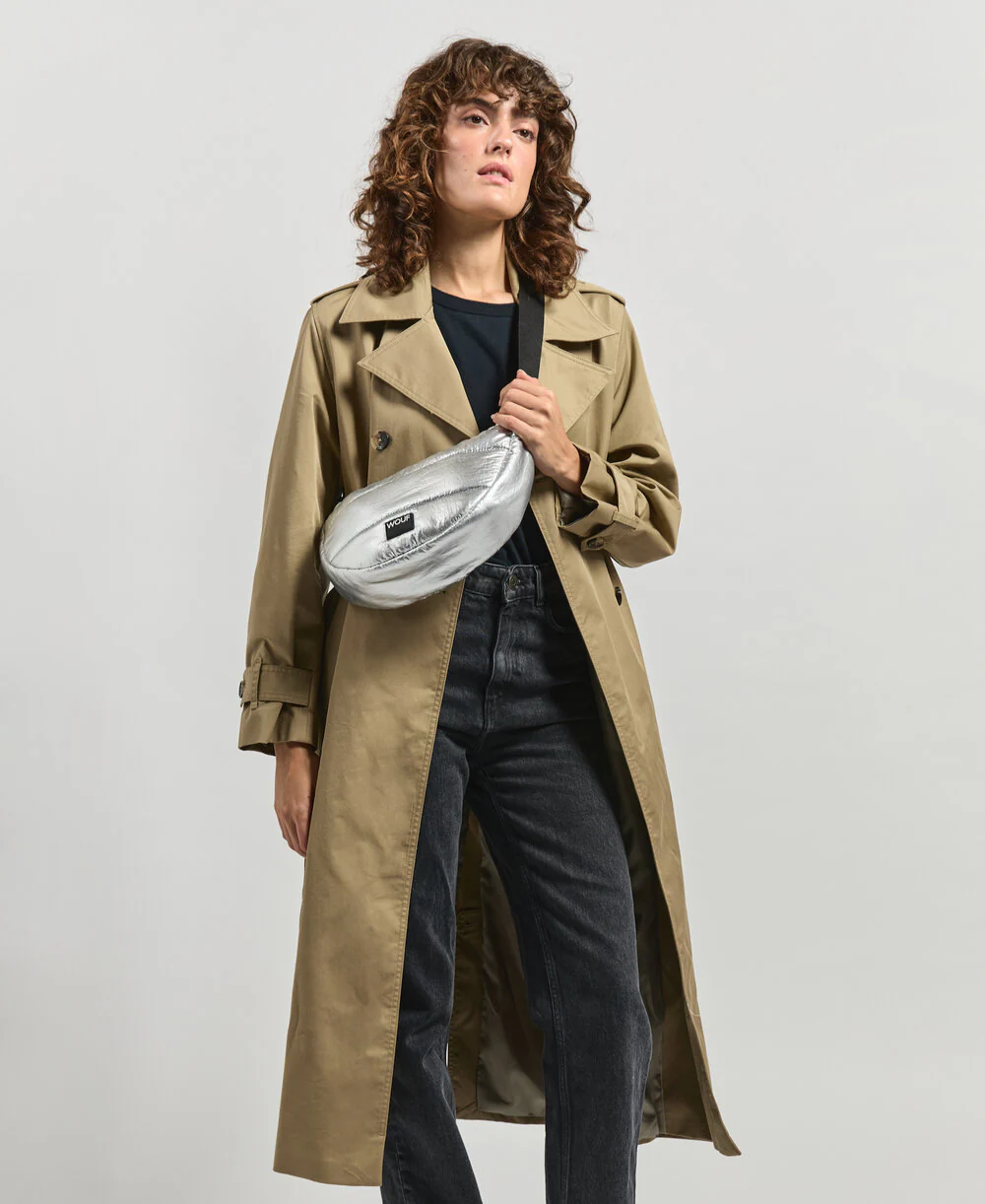Wouf  Glossy Crossbody taske - Sølvfarvet