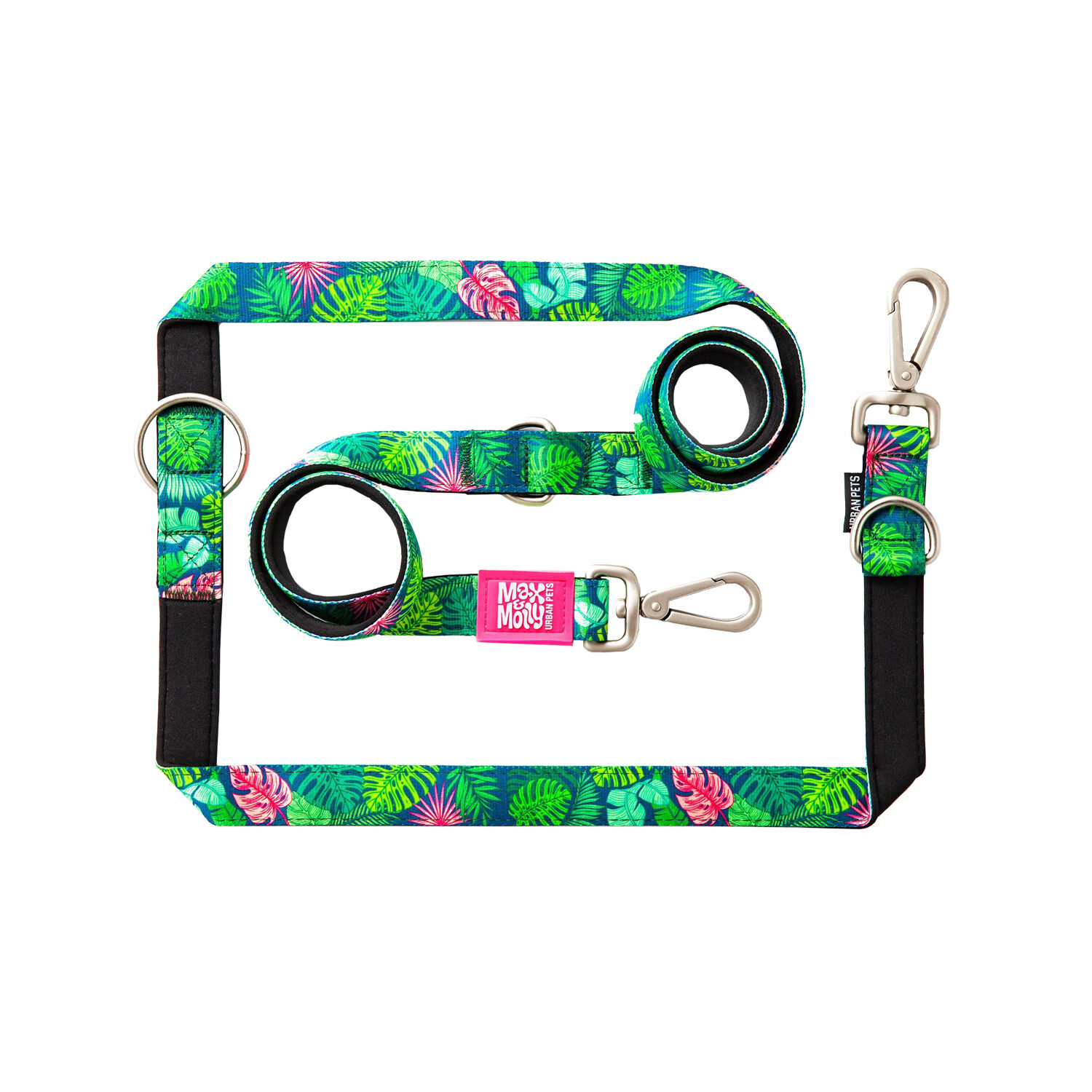 Max & Molly Multi-Function Hondenriem - Tropical