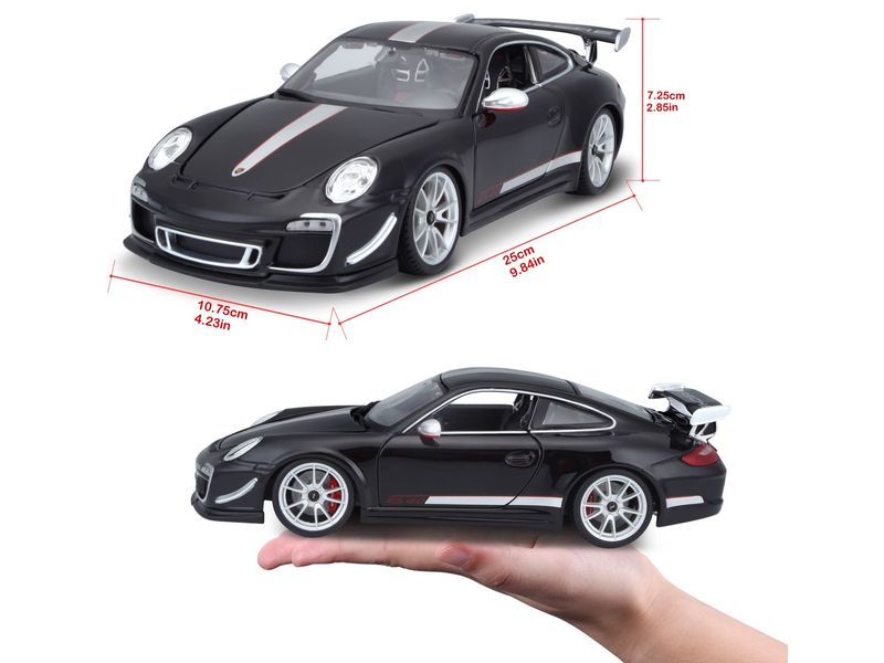 BBurago Porsche 911 GT3 RS 4.0 Schwarz 1:18 Sammlermodell im Massstab 1:18