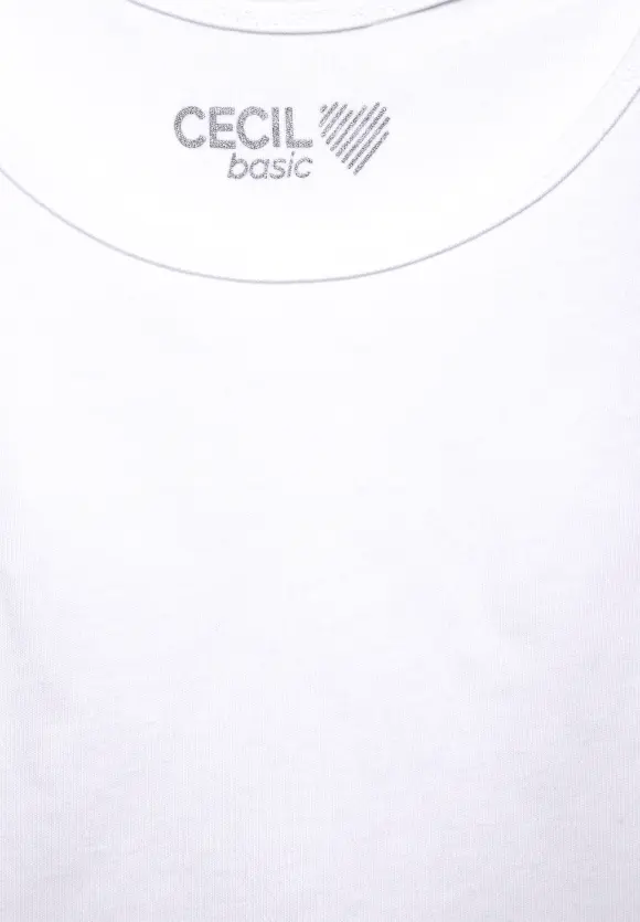 Basic Top in Unifarbe - White