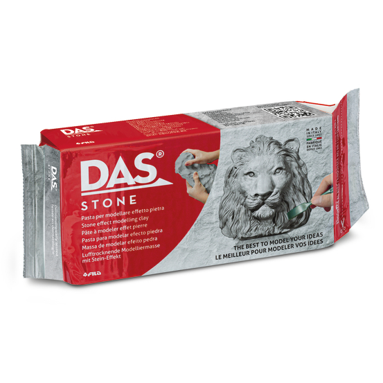 Pain de pâte à modeler minérale autodurcissante DAS ton Pierre 1kg