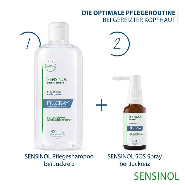 Ducray Sensinol Pflege-Shampoo bei Juckreiz, 400 ml