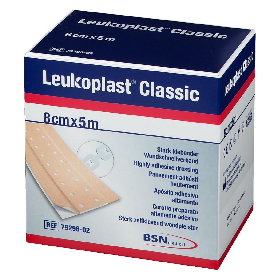 Leukoplast® Classic Pflaster 8 cm x 5 m Rolle