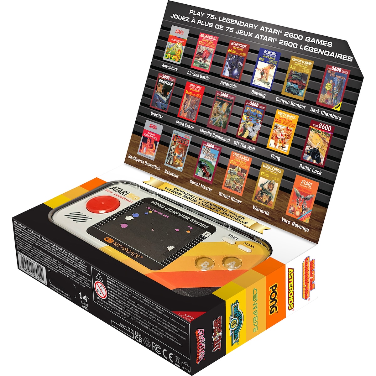 My Arcade Pocket Player Atari 100 spill håndholdt konsoll