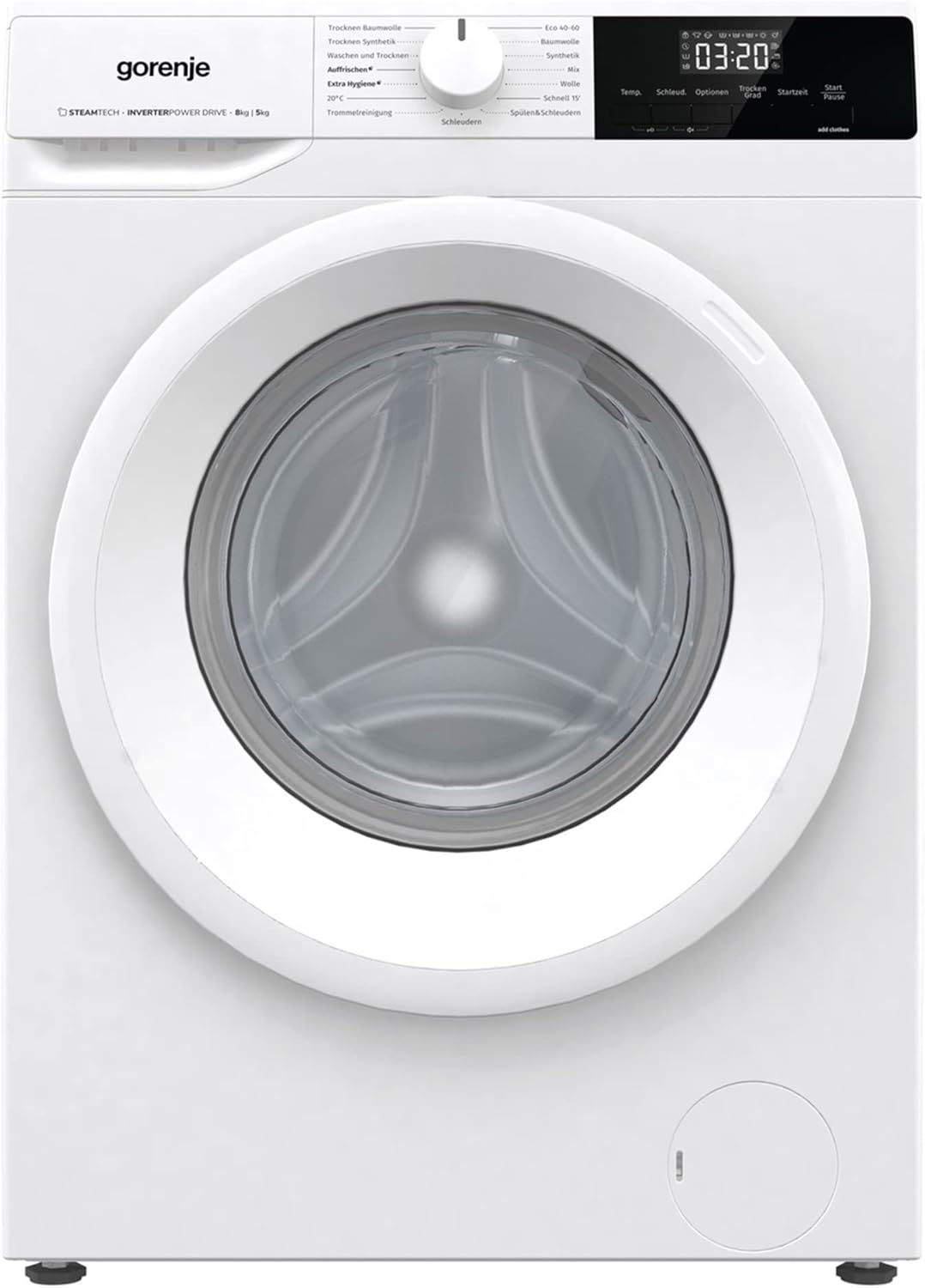 Gorenje W3D2A854ADPS /DE Waschtrockner 8kg waschen / 5kg trocknen AquaStop 15 Programme LED Display Überlaufschutz Wäschenachlege Funktion