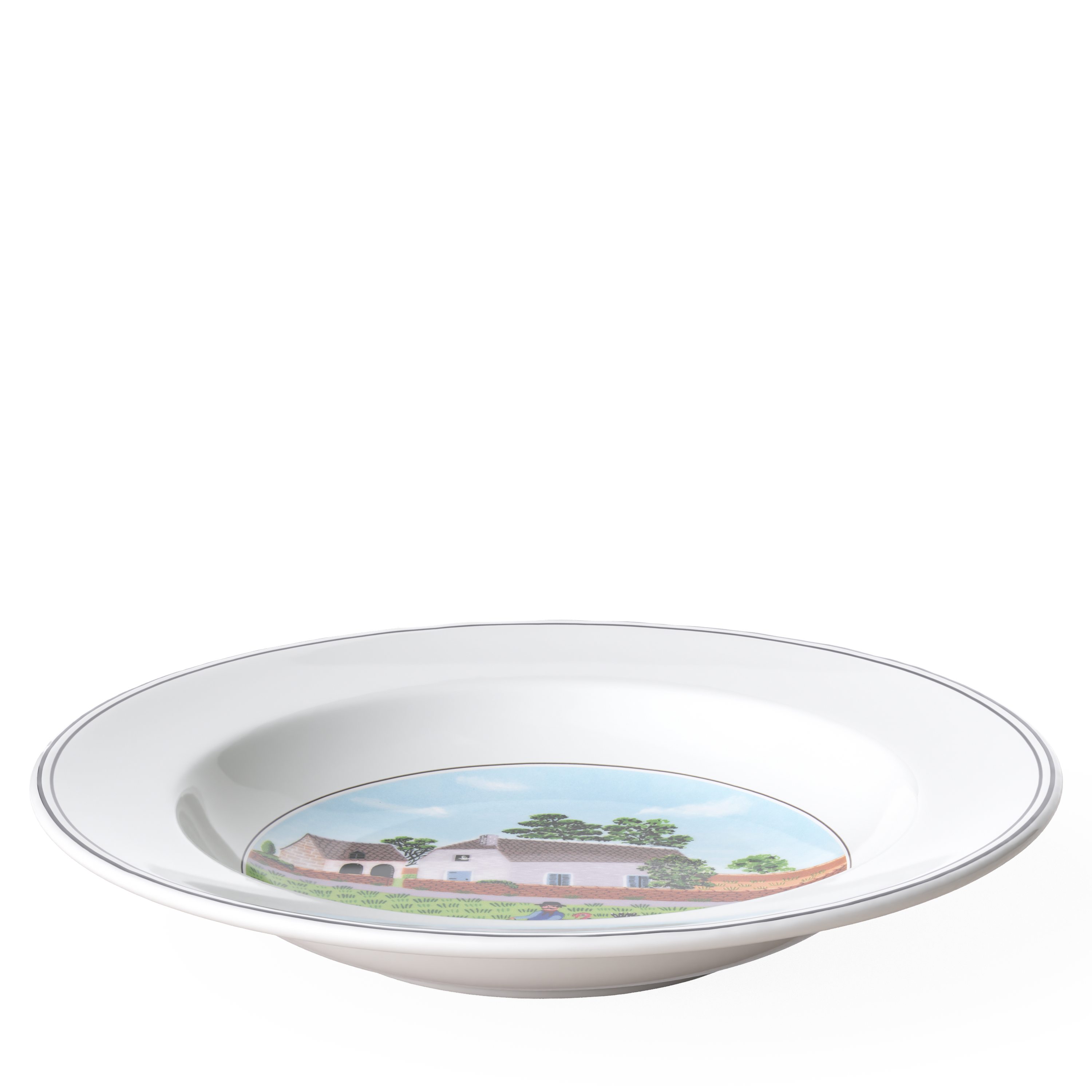 Design Naif Soup bowl Multi-colored, 8.8'', Premium Porcelain