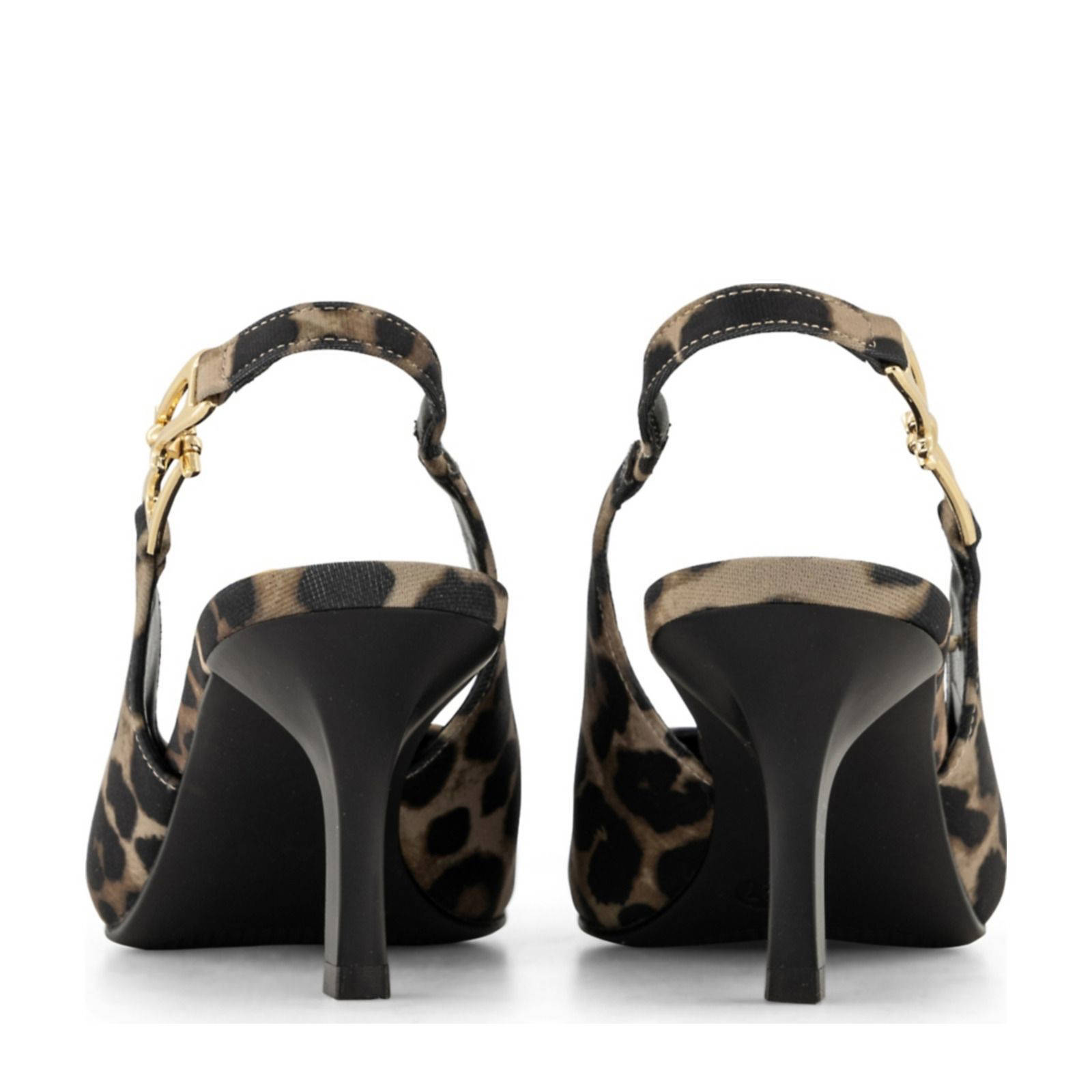 Graceland slingback pumps met panterprint bruin
