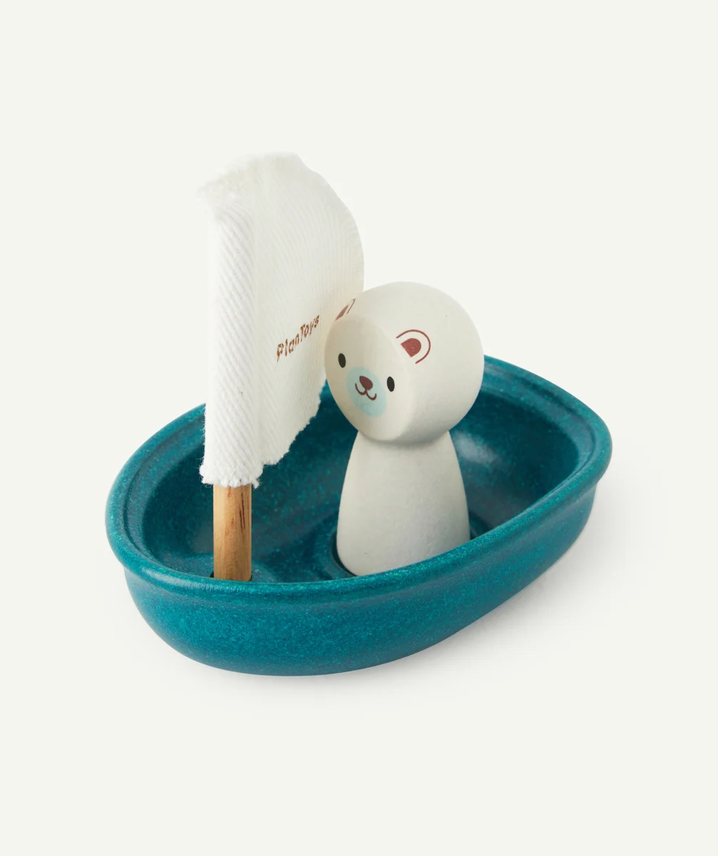 PLAN TOYSBATEAU OURS POLAIRE EN BOIS - 12M +