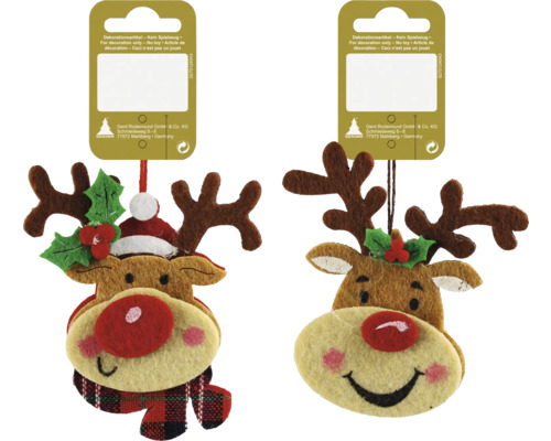 Kerstversiering, decoratieve hangende eland, vilt