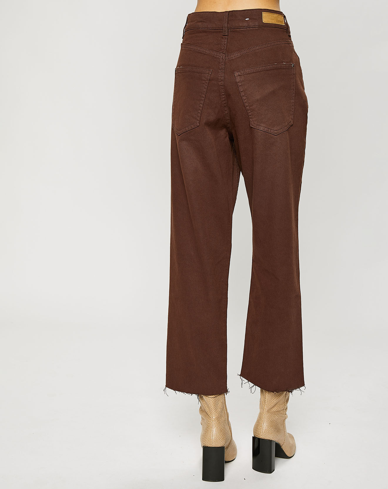 Esprit Jean 7/8 délavé en coton biologique marron