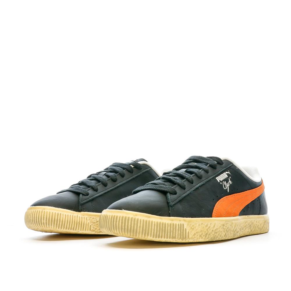 Puma Baskets Noir/Orange Homme Puma Clyde Vintag