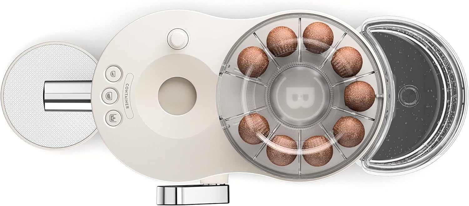 CoffeeB Kaffeemaschine Globe weiß 1,3 l by Café Royal + 90 Coffee Balls Espresso – 100% kompostierbar