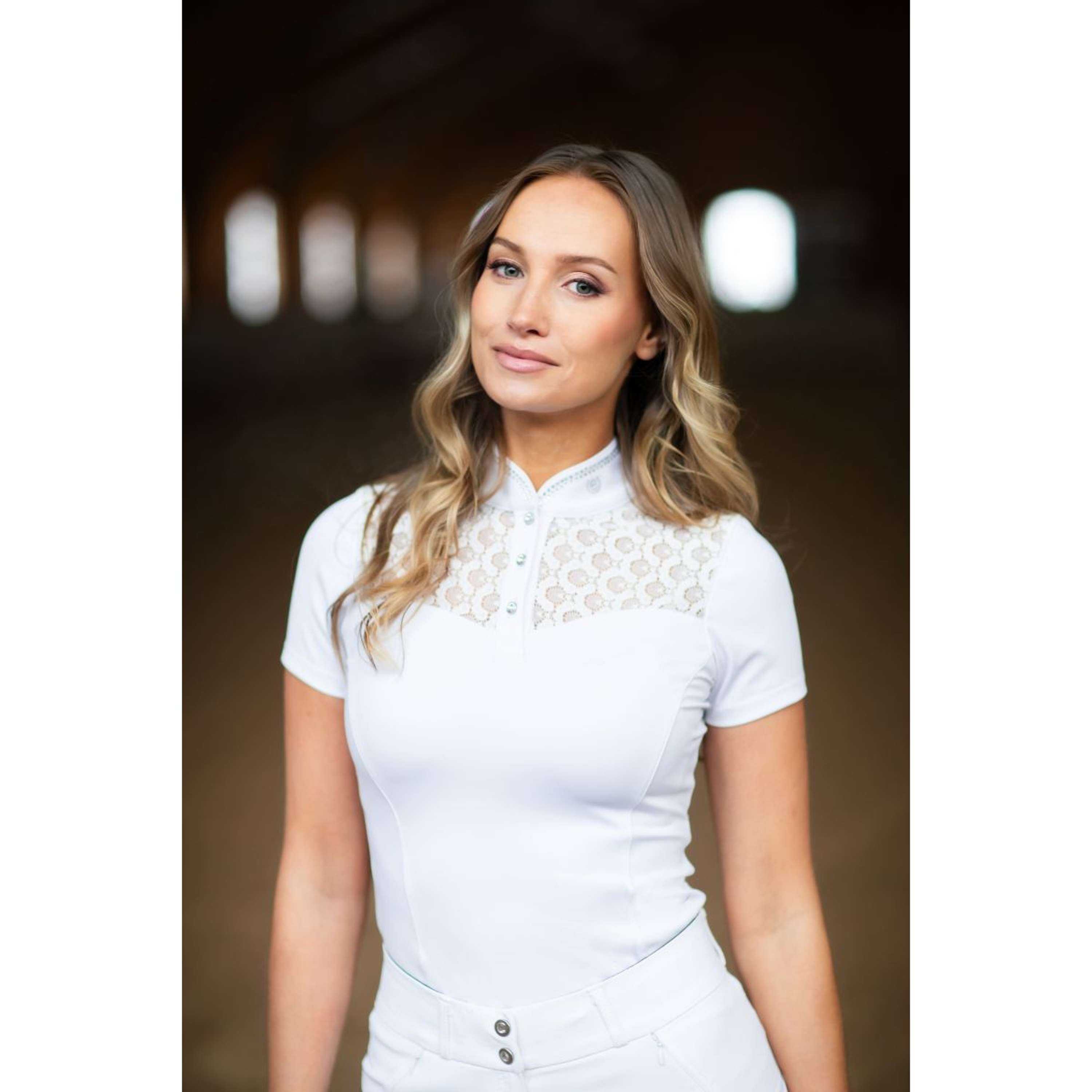 Equestrian Stockholm Wedstrijdshirt Crystal Champion Wit