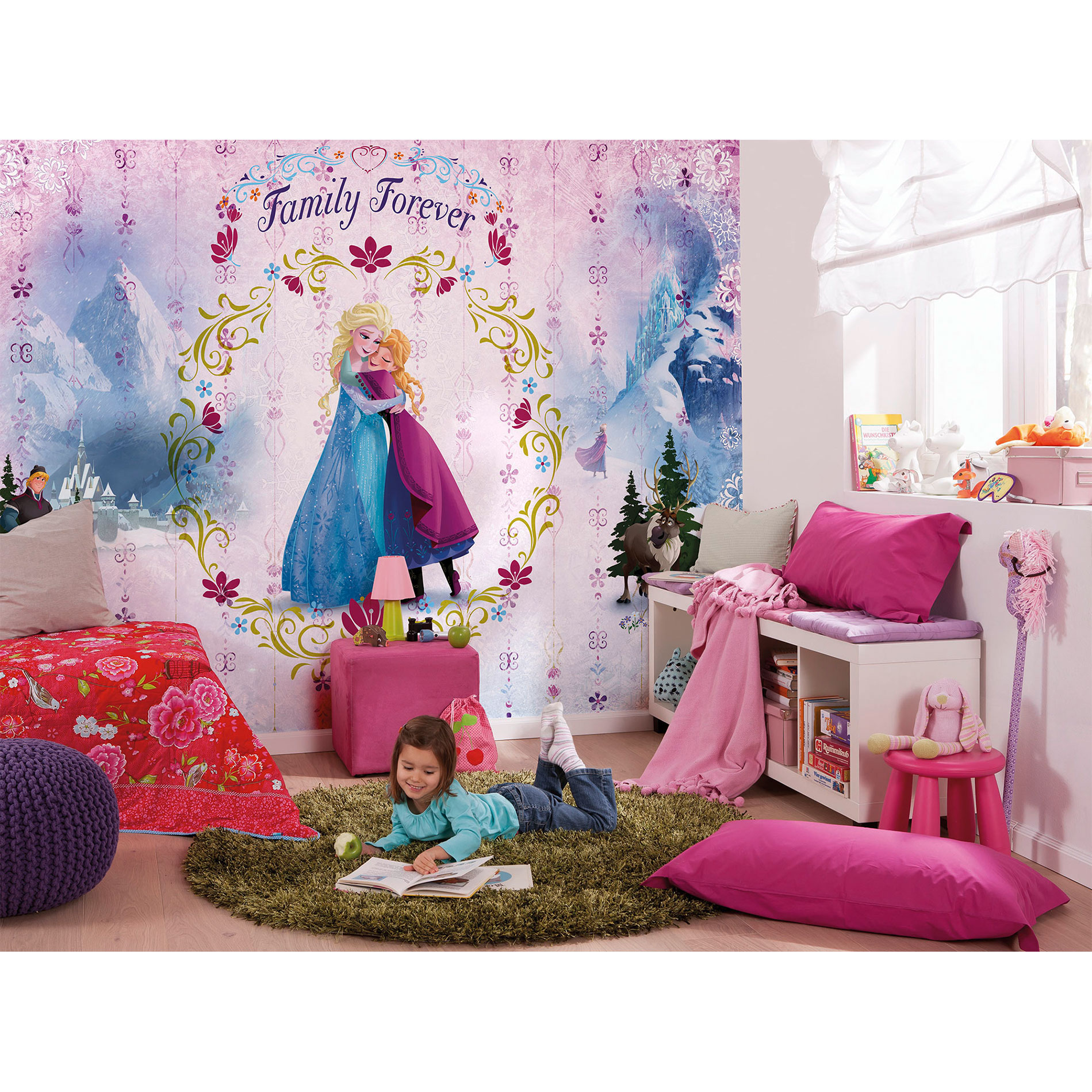 Vlies-Fototapete FROZEN FAMILY FOREVER - 400x260 cm
