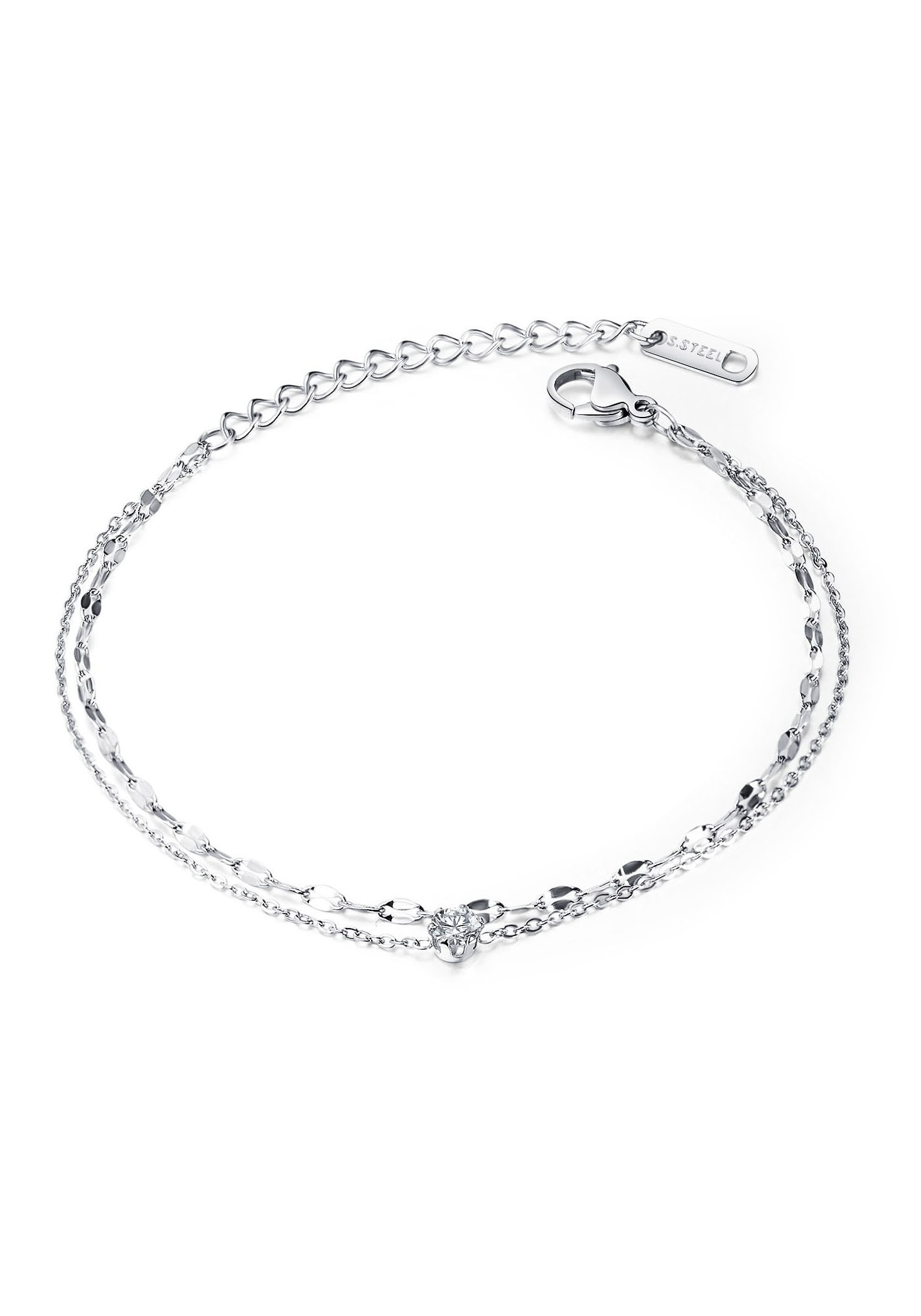 Firetti Armband »Schmuck Geschenk Armschmuck Armkette Schiffsankerkette« mit Zirkonia (synth.)