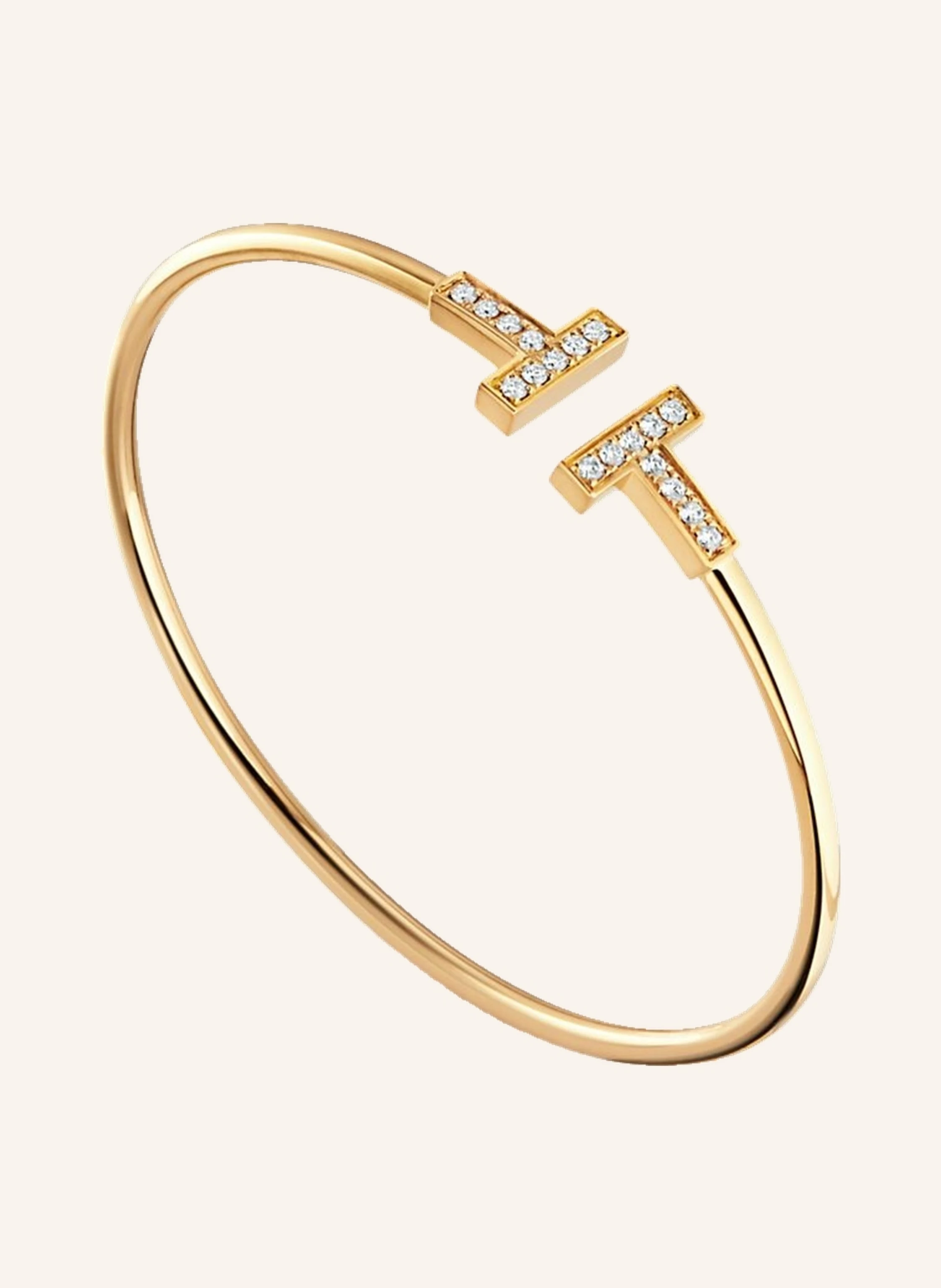 TIFFANY & Co. Tiffany T Wire ARMREIF aus 18 Karat Gold mit Diamanten