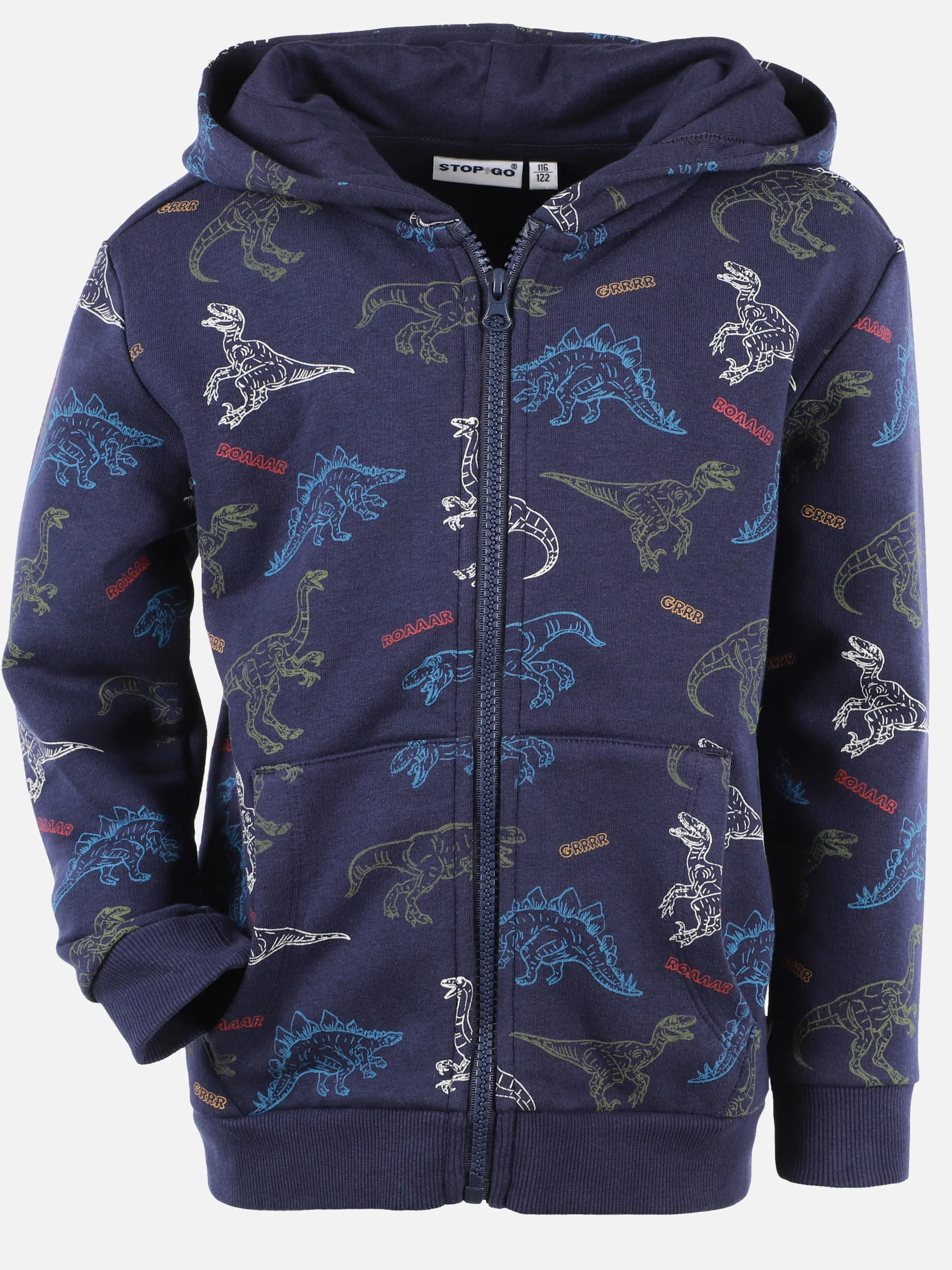 Jungen Sweatjacke mit Alloverprint Dino