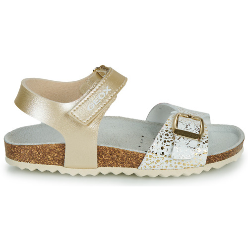 Geox - J ADRIEL GIRL - Blanc / Doré