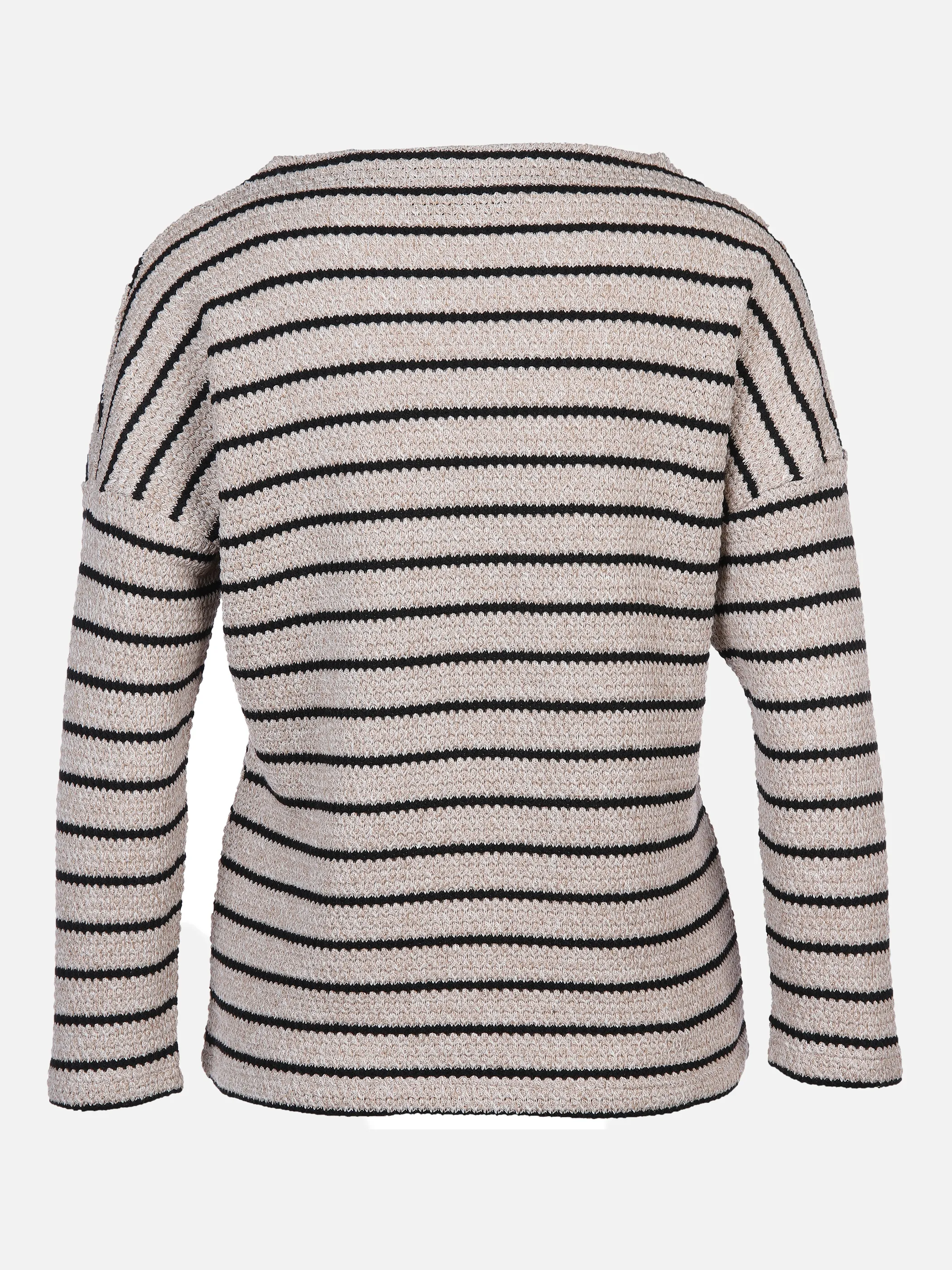 Damen Sweatshirt mit Streifen und 3/4 Ärmel