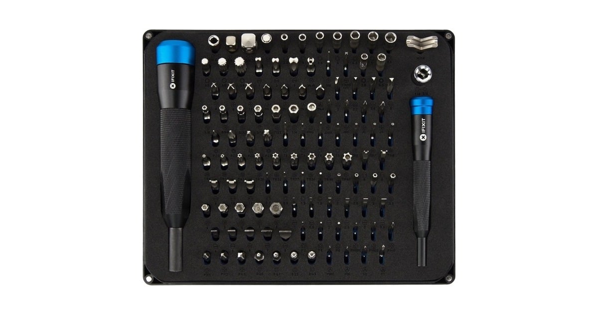 iFixitManta - 112 Bit Driver Kit bitset  (Zwart/blauw)