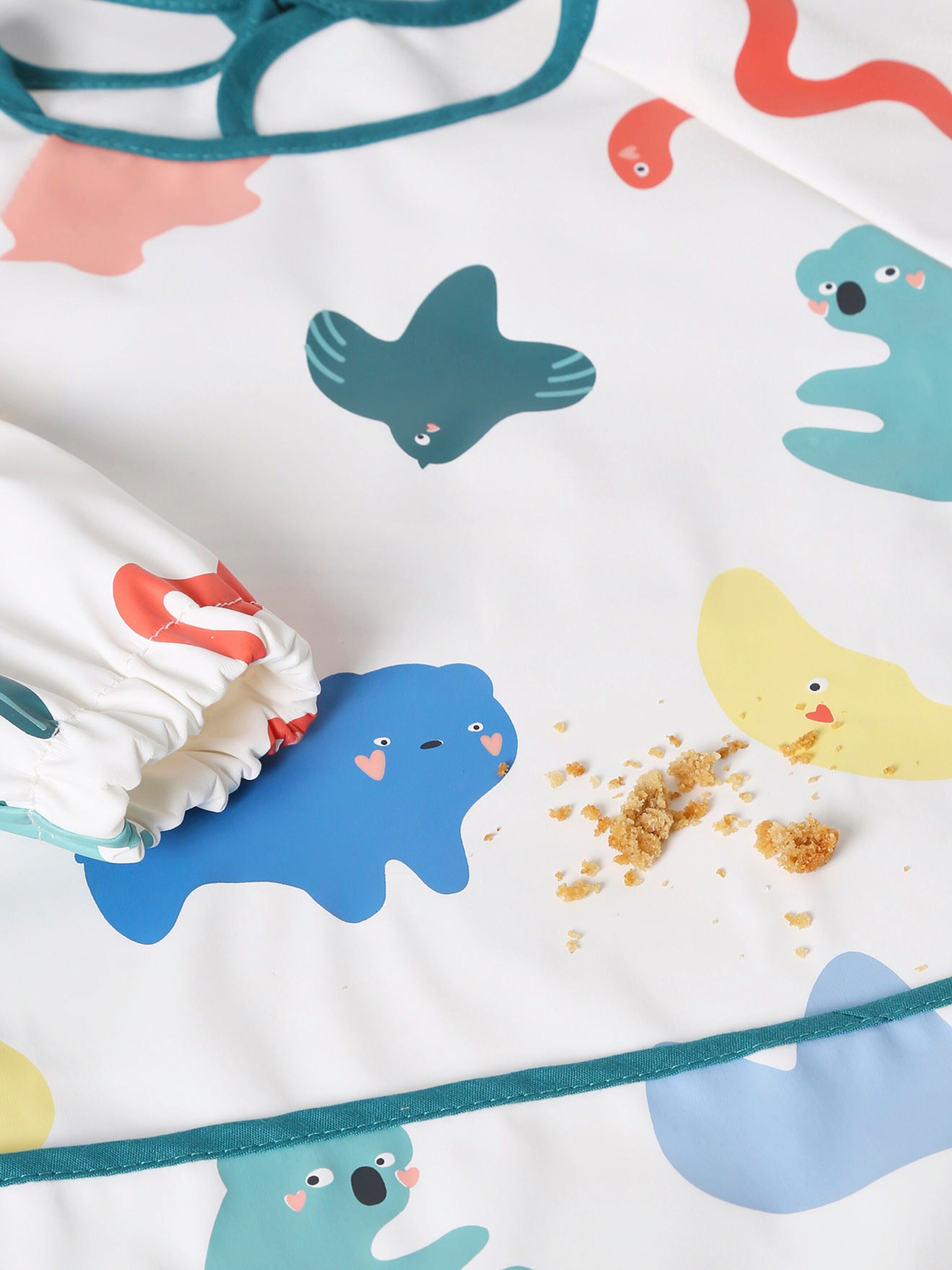 Vertbaudet Baby Ärmellätzchen, Kleinkinder Malkittel weiß/mehrfarbig künstler