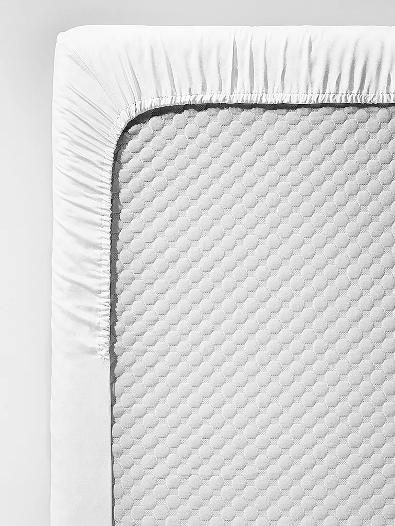 FLEURESSE Satin Spannleintuch Royal Uni 90x200cm Weiss weiss